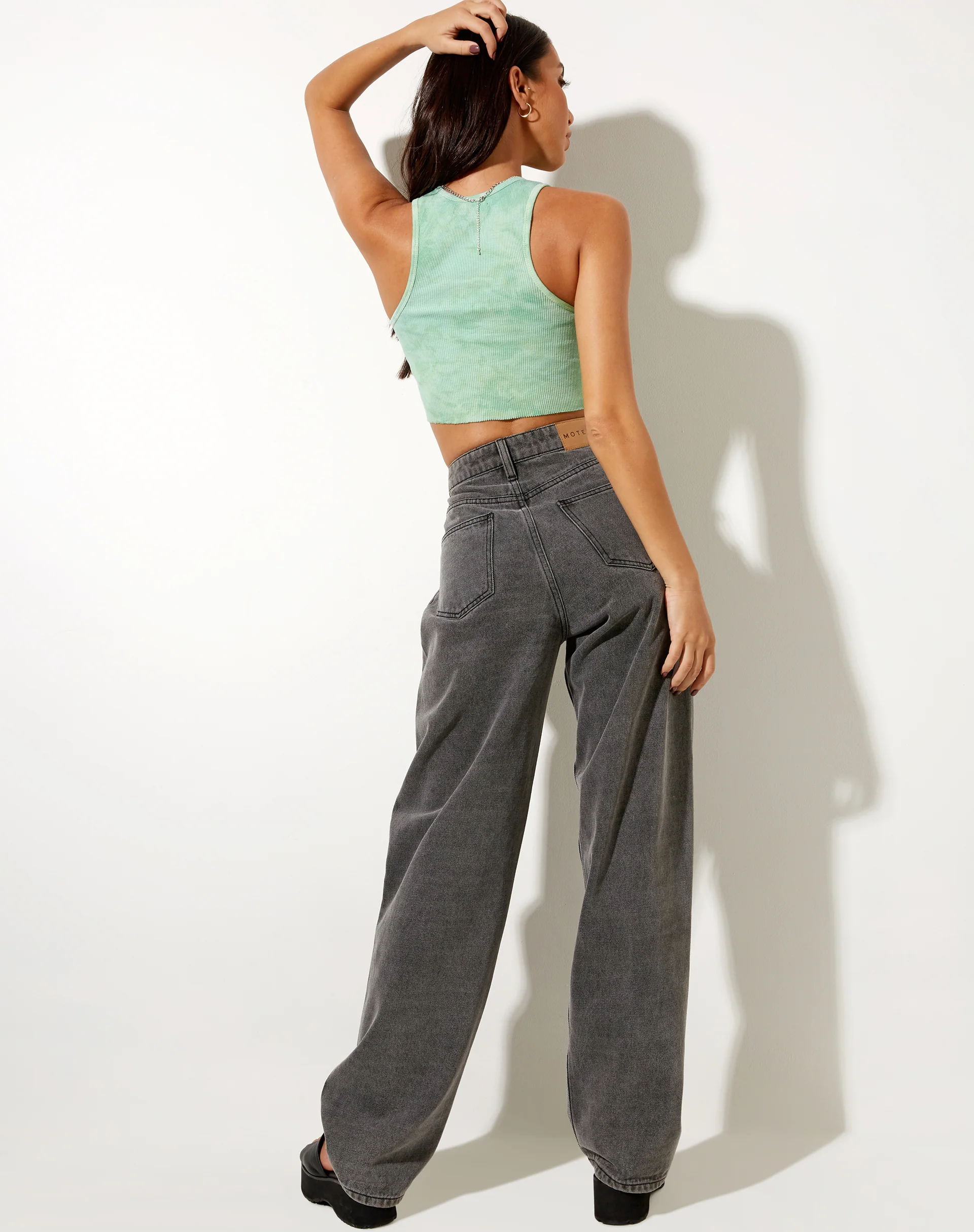 Givas Crop Top in Green Tie Dye - Image 5
