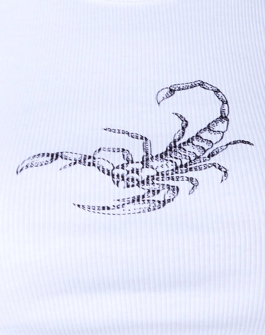 Givas Crop Top in White 'Scorpion' - Image 7
