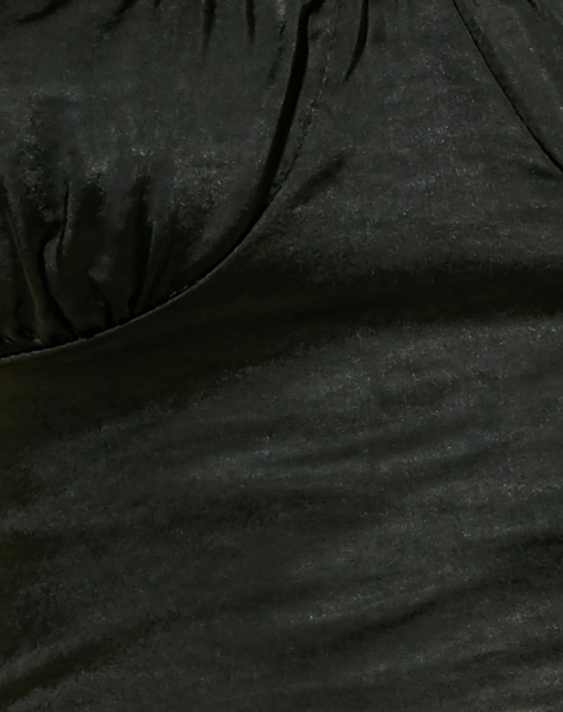 Gladis Crop Top in Satin Dark Khaki - Image 5