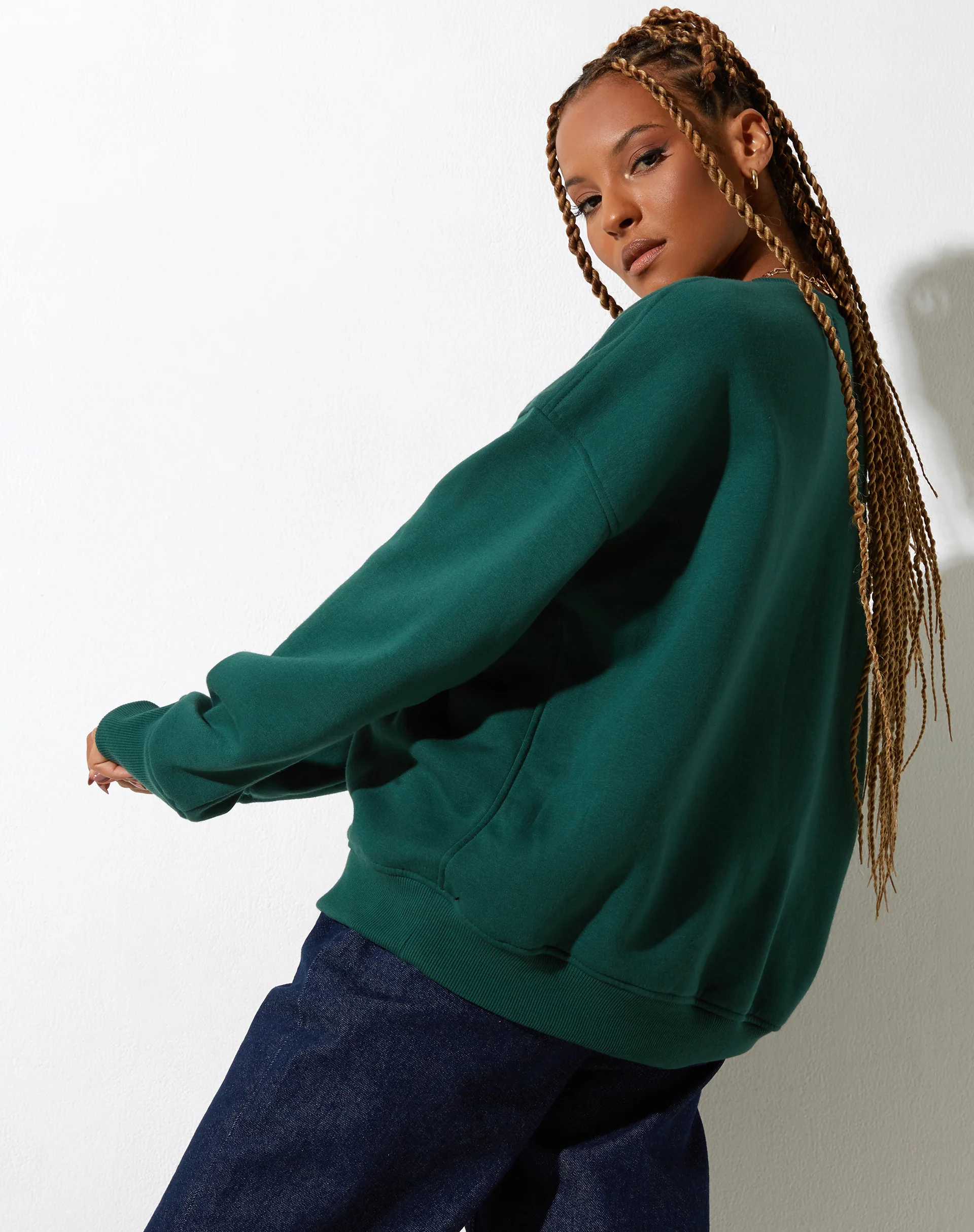 Glan Sweatshirt in Forest Green M Classics - Image 2