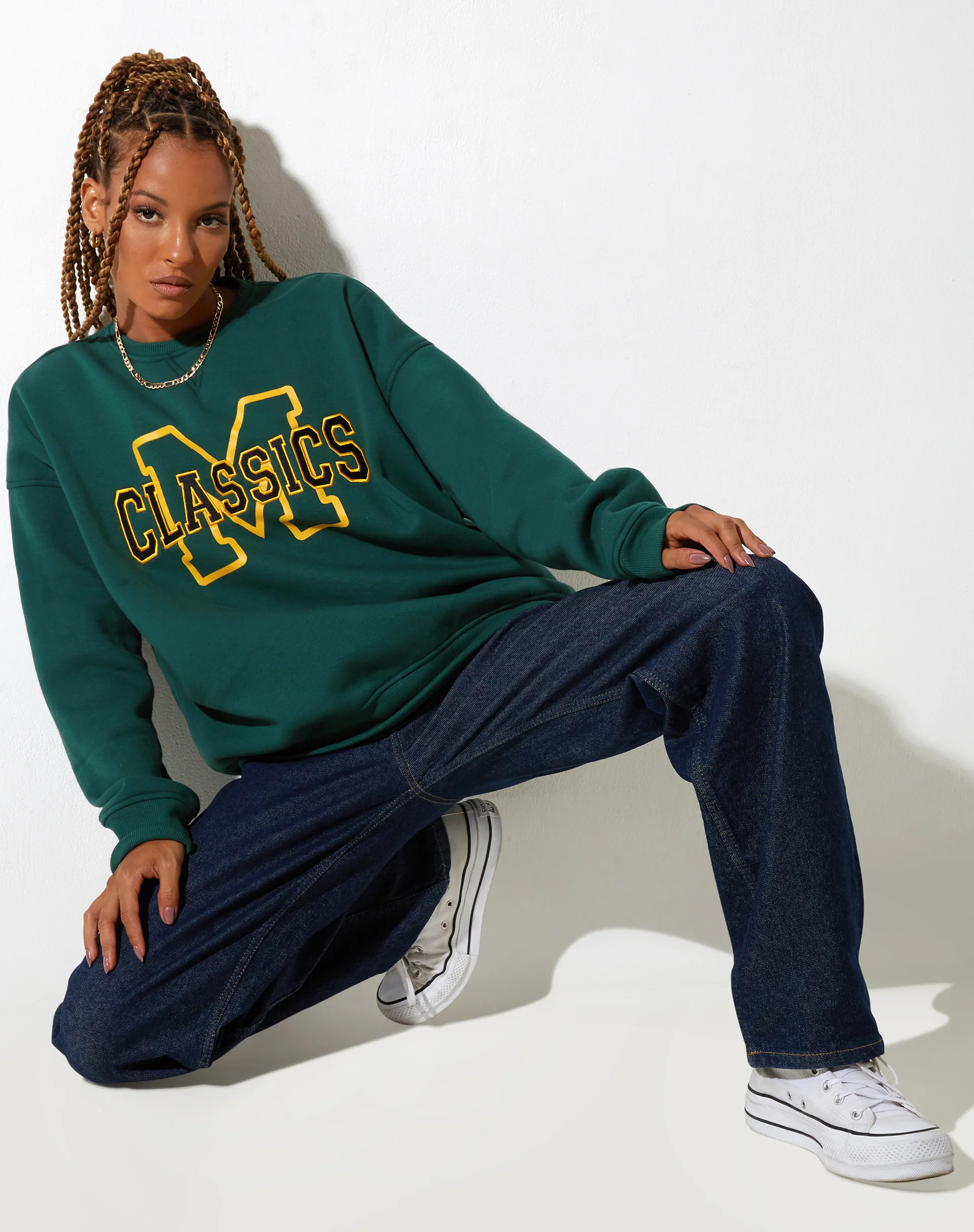 Glan Sweatshirt in Forest Green M Classics - Image 4