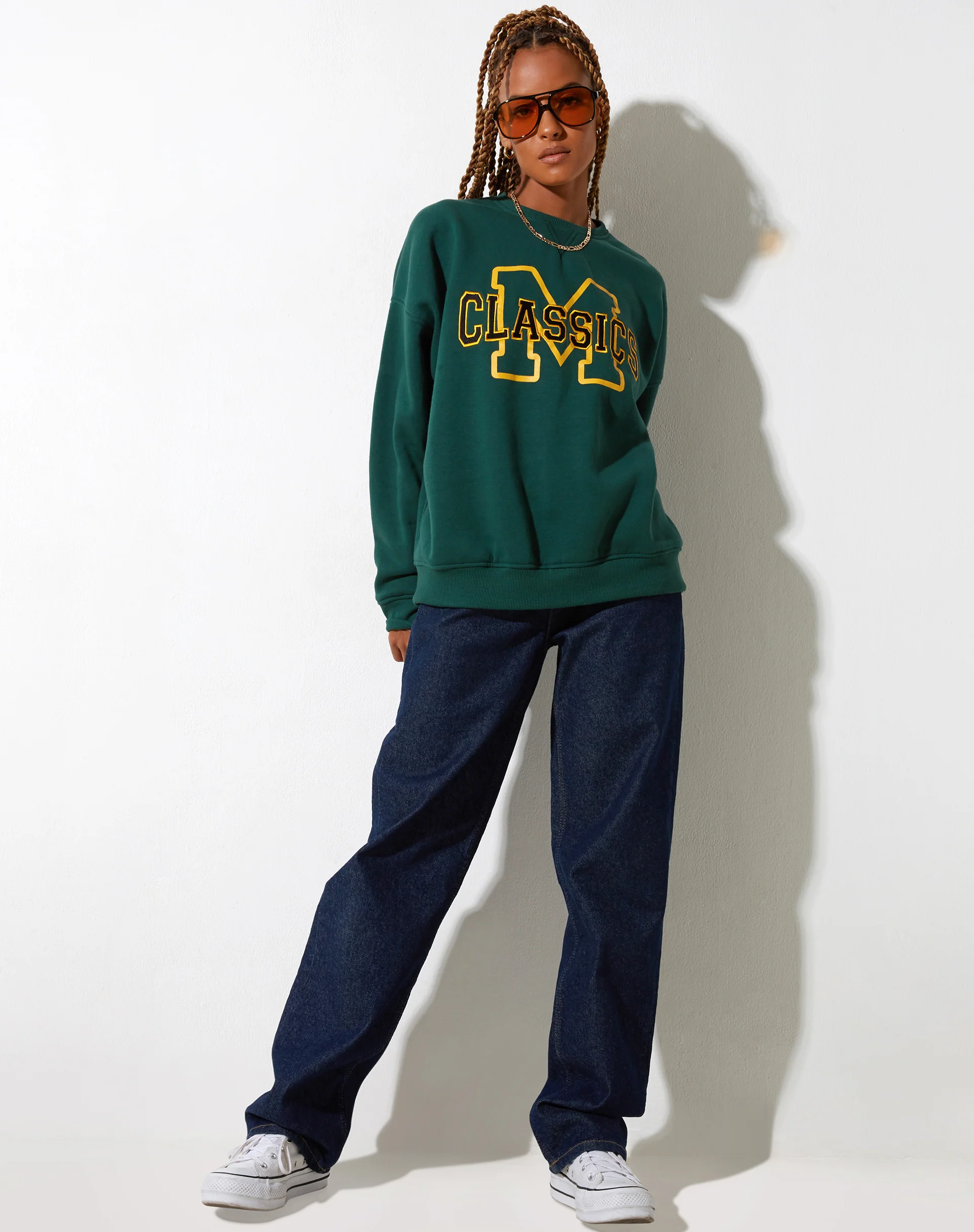Glan Sweatshirt in Forest Green M Classics - Image 7