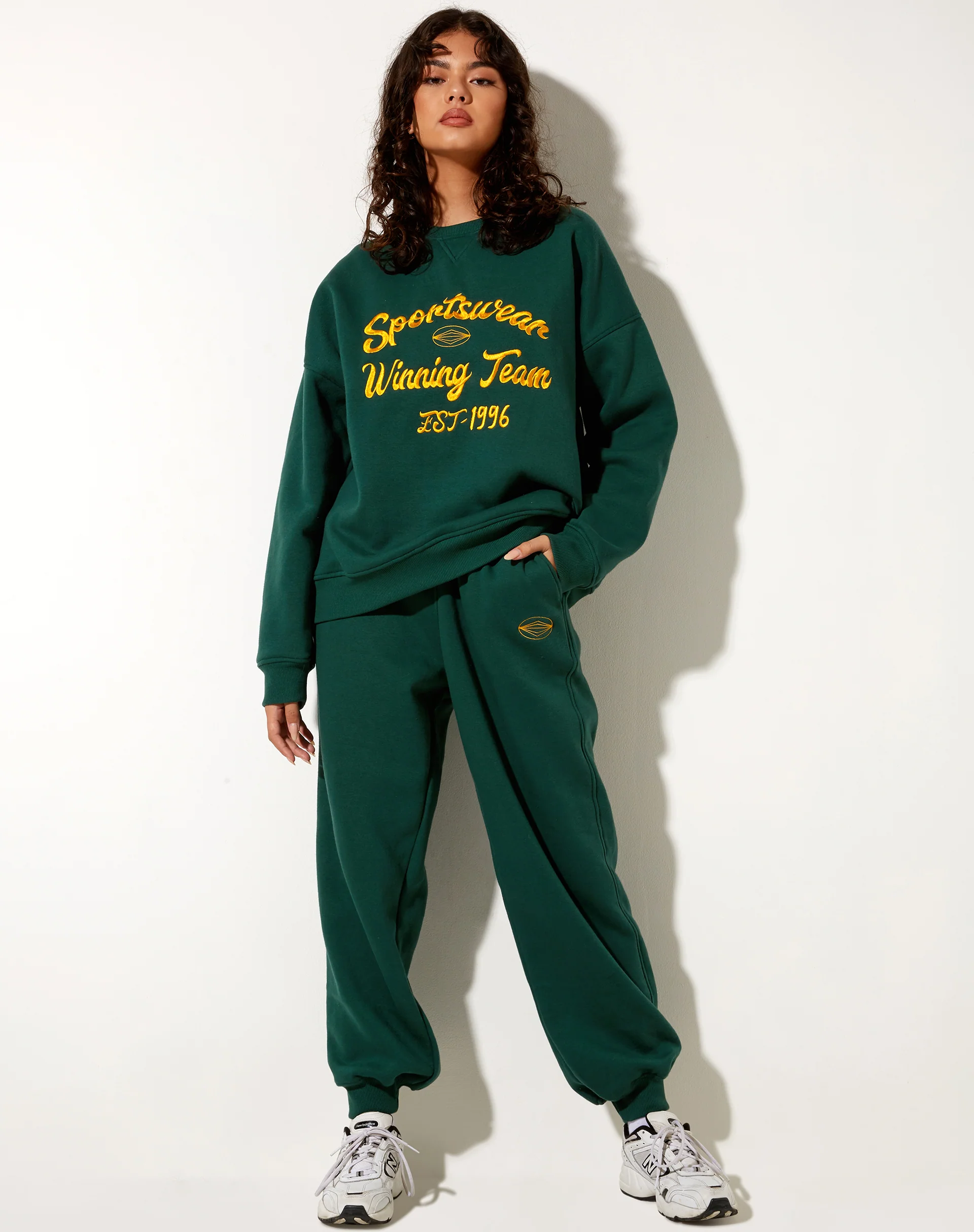 Glan Sweatshirt in Forest Green in Winning Team Mix Embro - Image 4