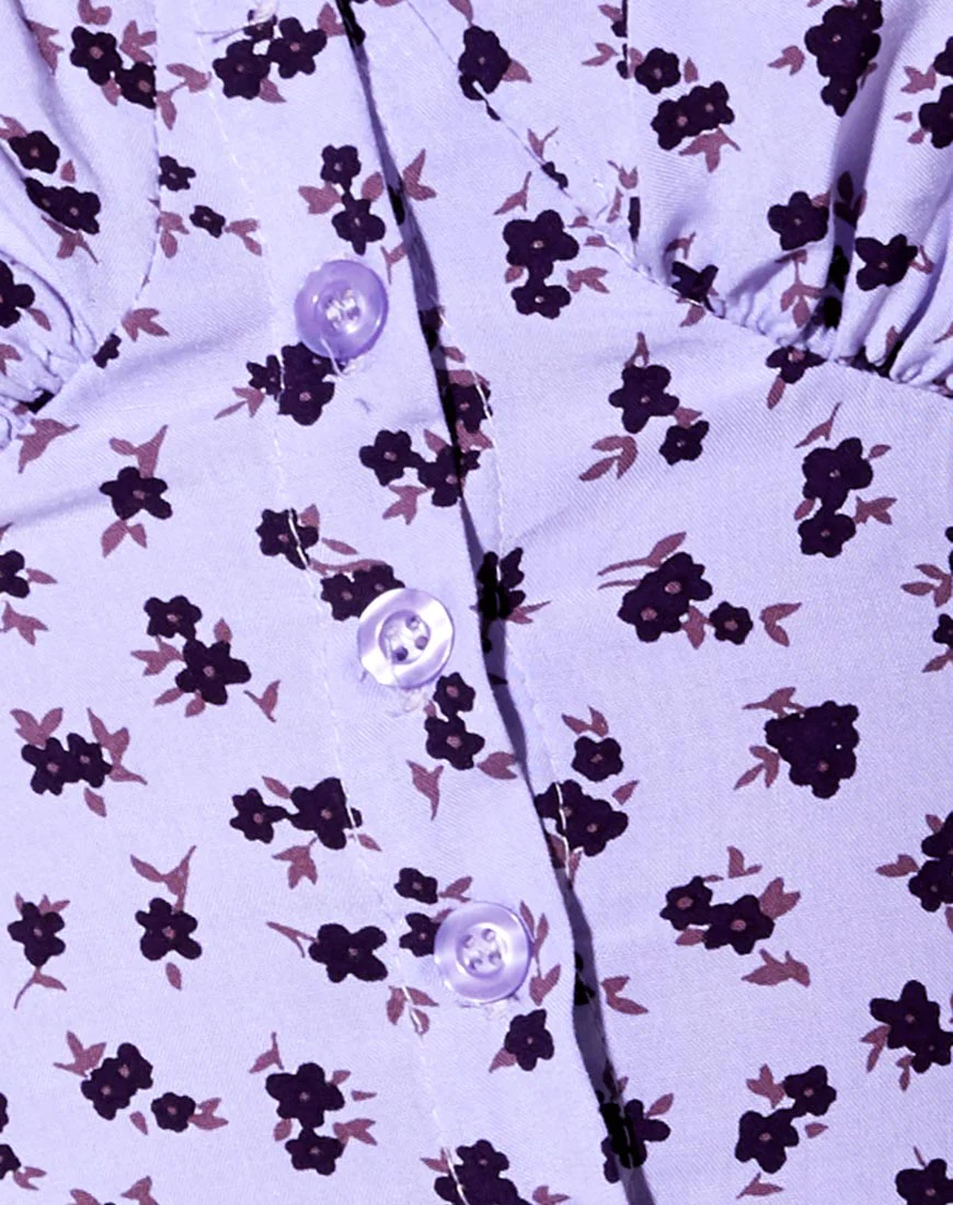 Glarie Crop Top in Dainty Daisy Lilac - Image 5