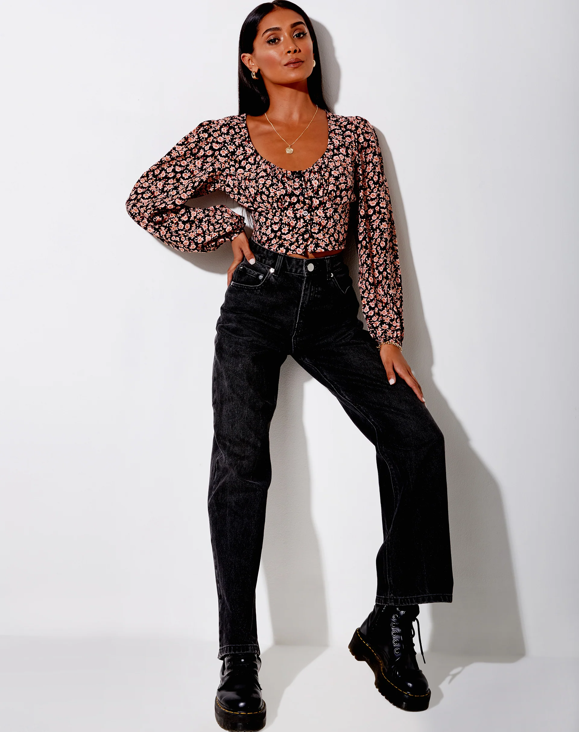 Glario Crop Top in Autumn Blossom - Image 4