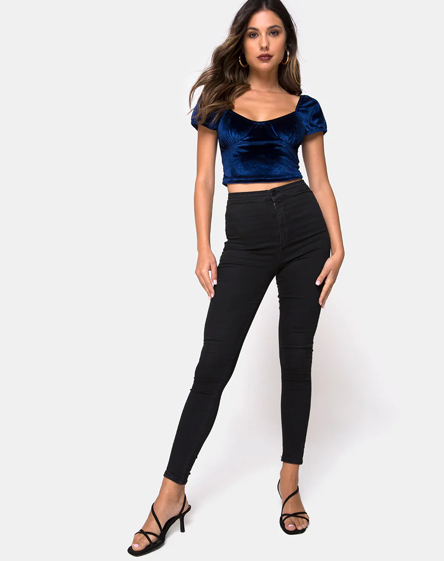 Glaty Top in Velvet Navy - Image 3