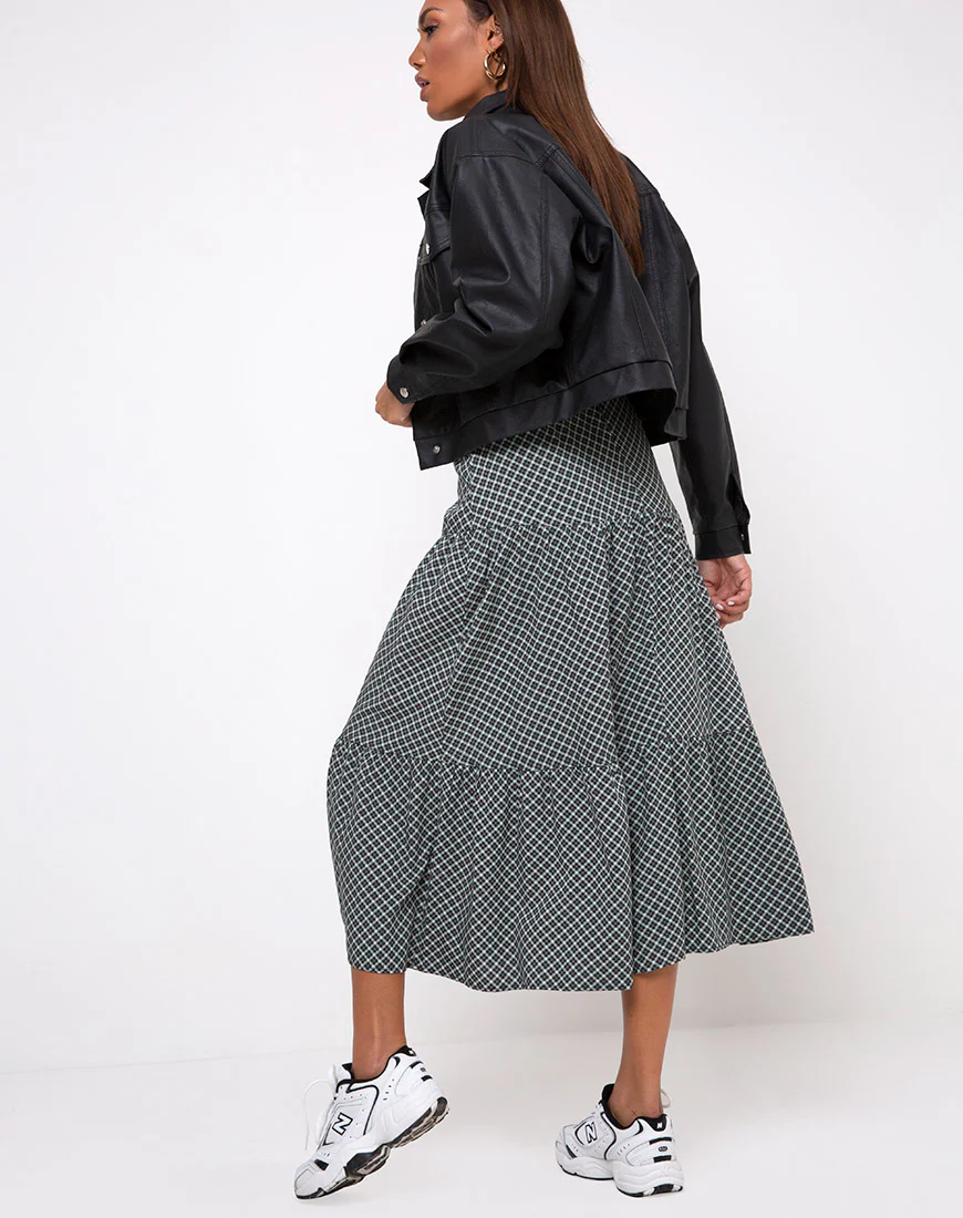 Gleas Skirt in Check it Out Green - Image 4