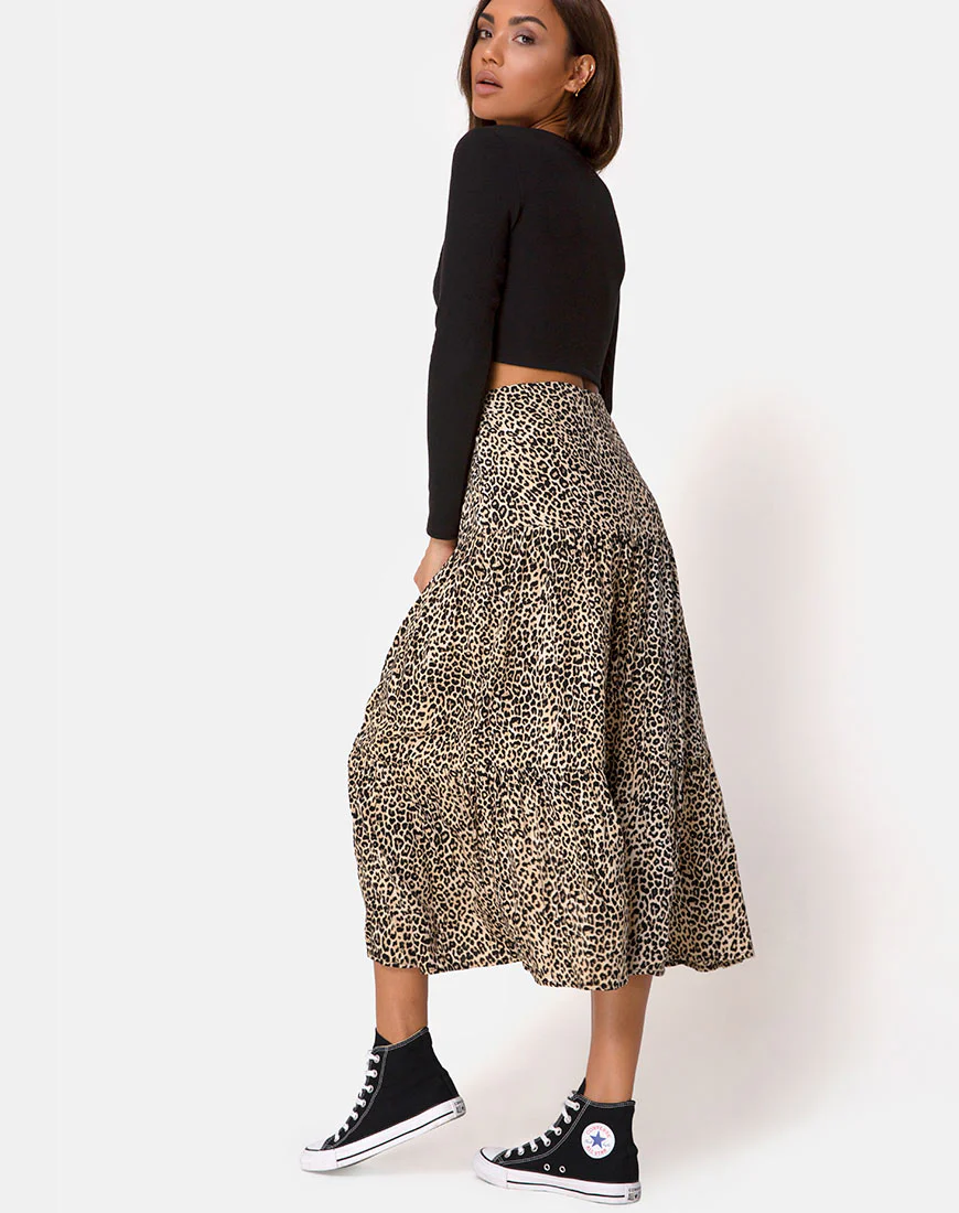 Gleas Skirt in Rar Leopard Brown - Image 2