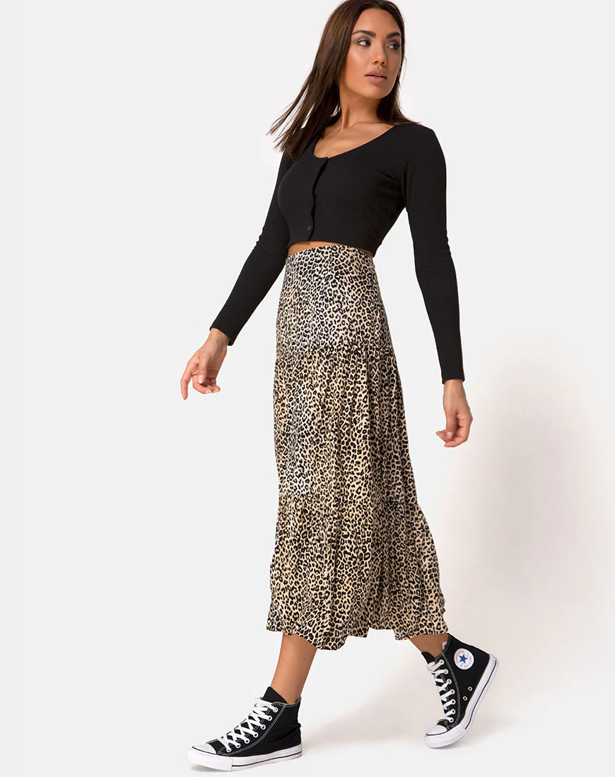 Gleas Skirt in Rar Leopard Brown - Image 5