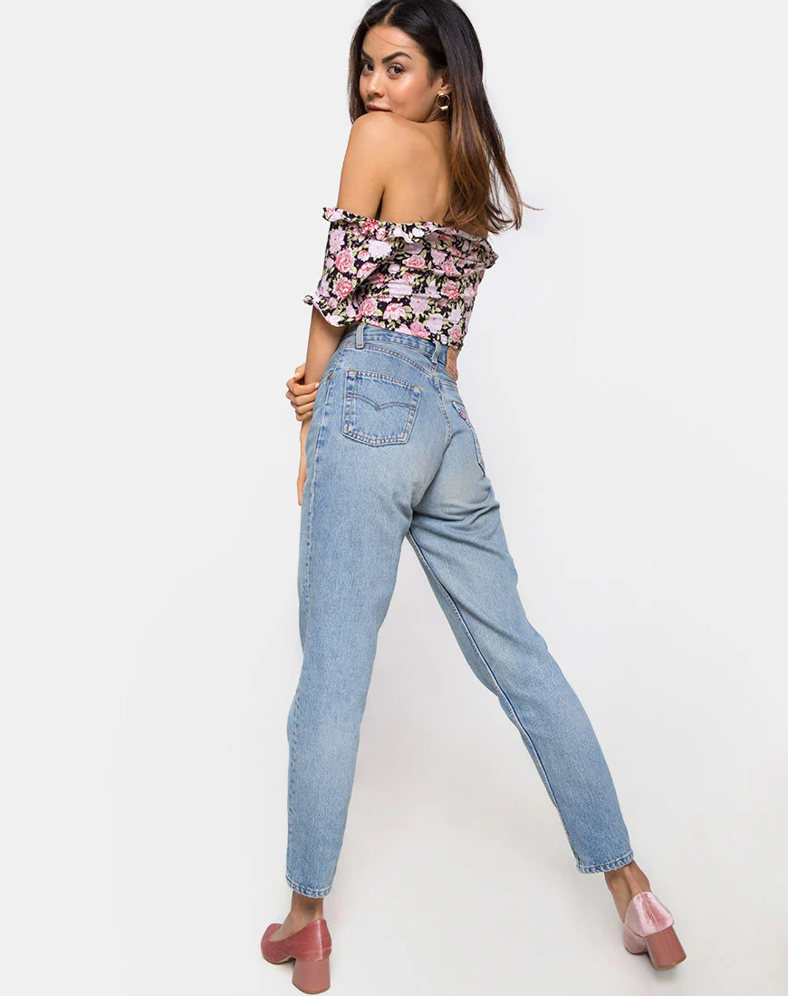 Glior Crop Top in Bloom Floral - Image 4