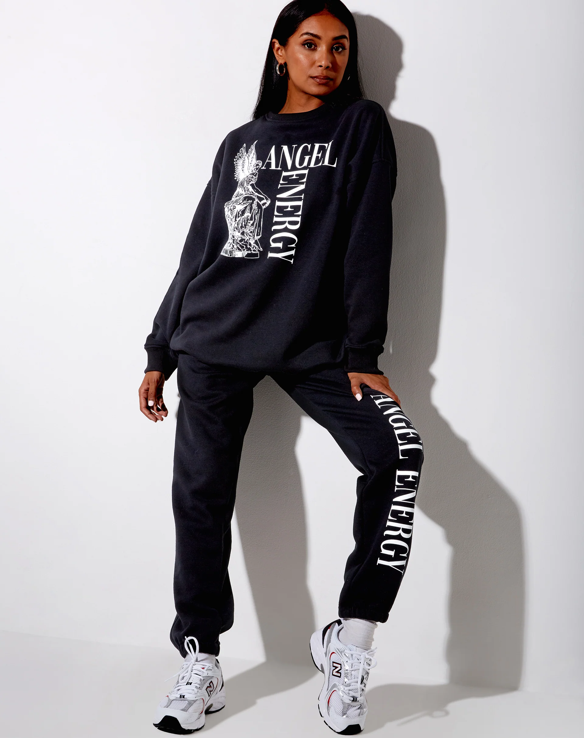 Glo Sweatshirt in Black 'Angel Energy' - Image 4