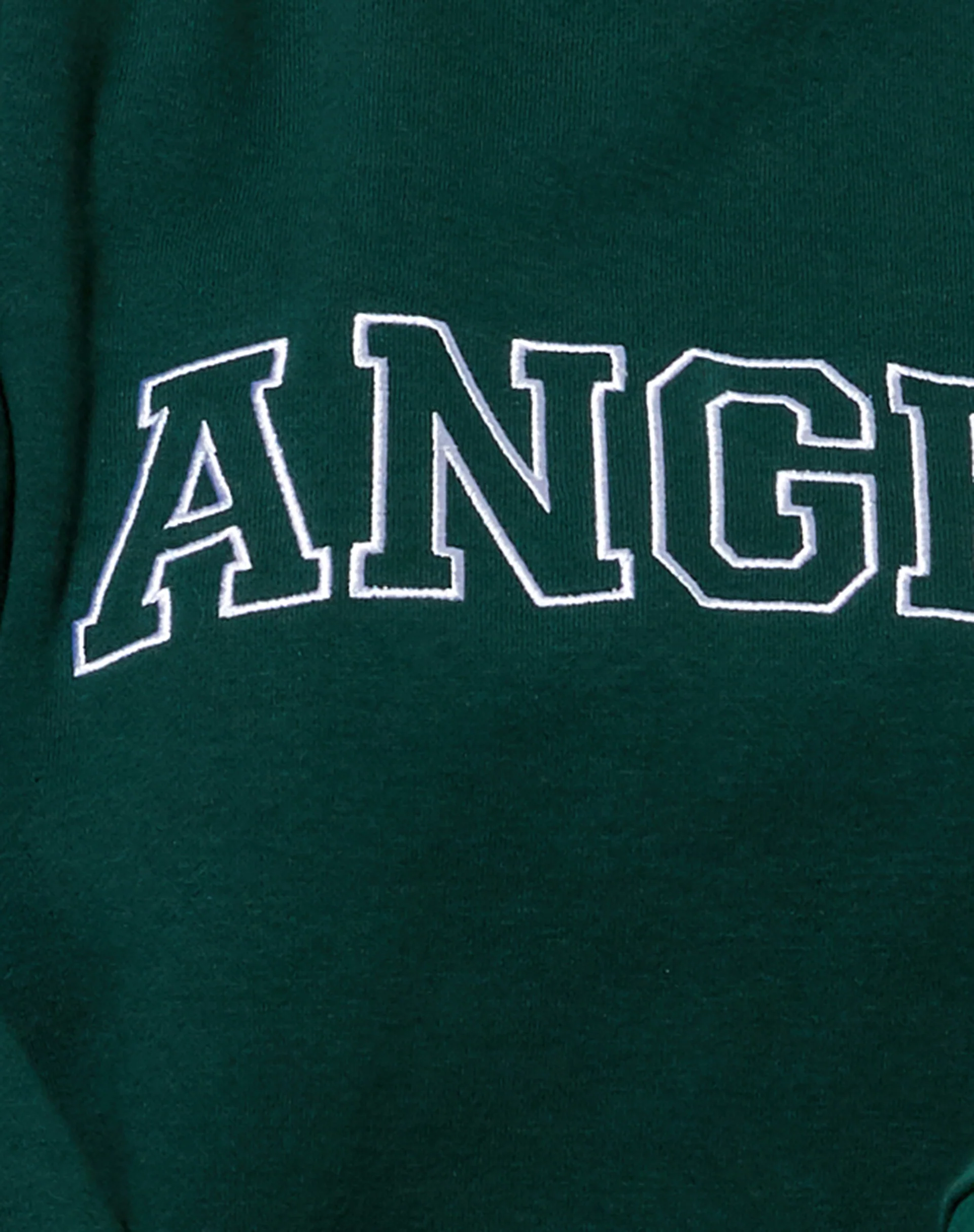 Glo Sweatshirt in Bottle Green with 'Angel' Embro in White - Image 5