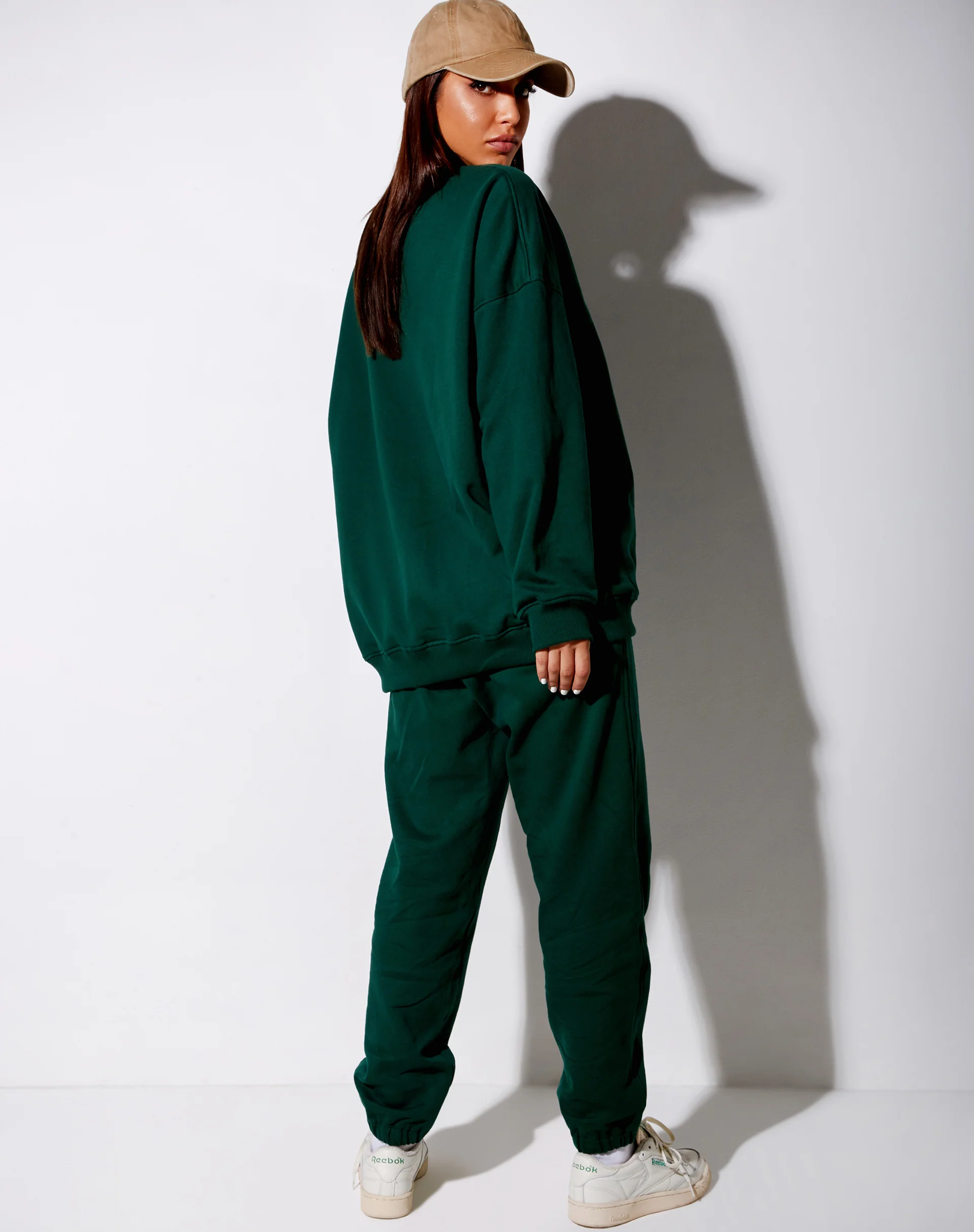 Glo Sweatshirt in Bottle Green with 'Take Care Of Yourself' Embro - Image 6