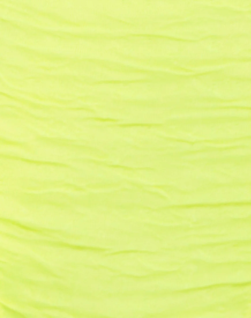 Goddess Swimsuit in 80's Crinkle Sour Lime - Image 5
