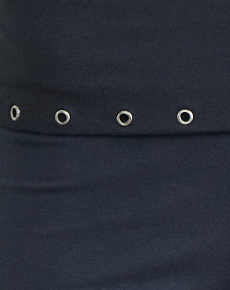 Gojo Short in Jersey Ocean Storm with Eyelets - Image 6