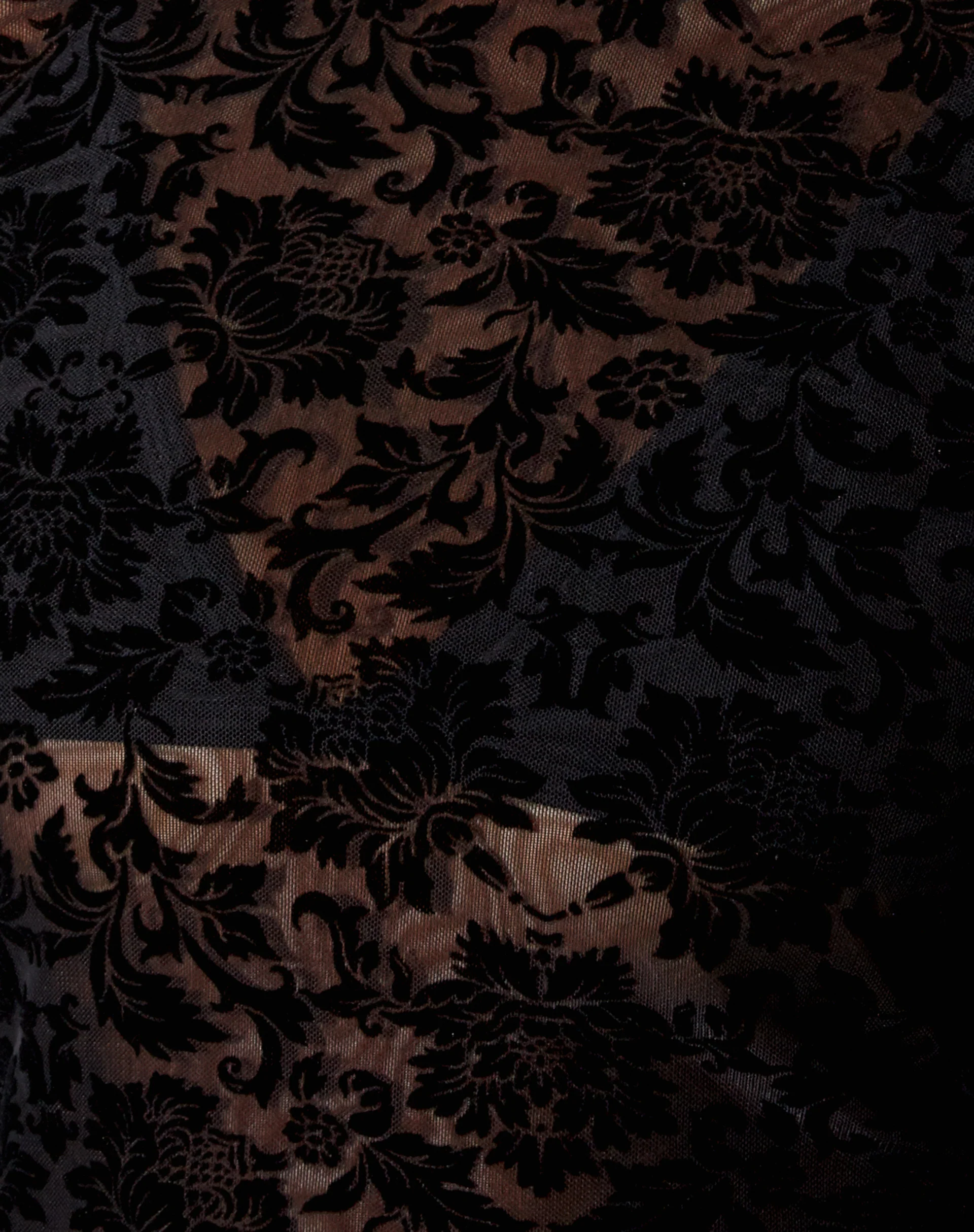 Gracy Crop Top in Brocade Rose Flock Black - Image 5