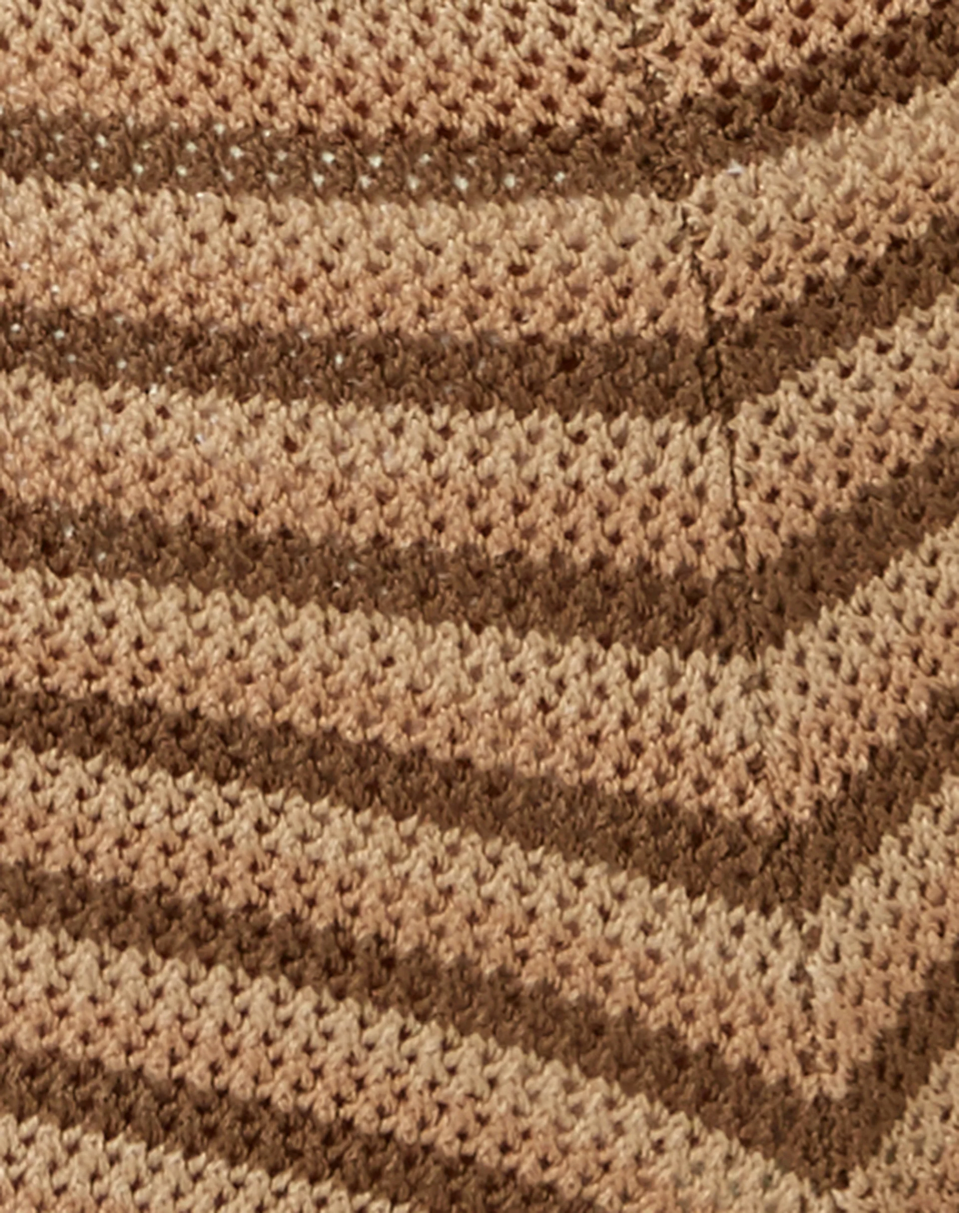 Gramma Short in Crochet Mini Stripe Khaki - Image 8