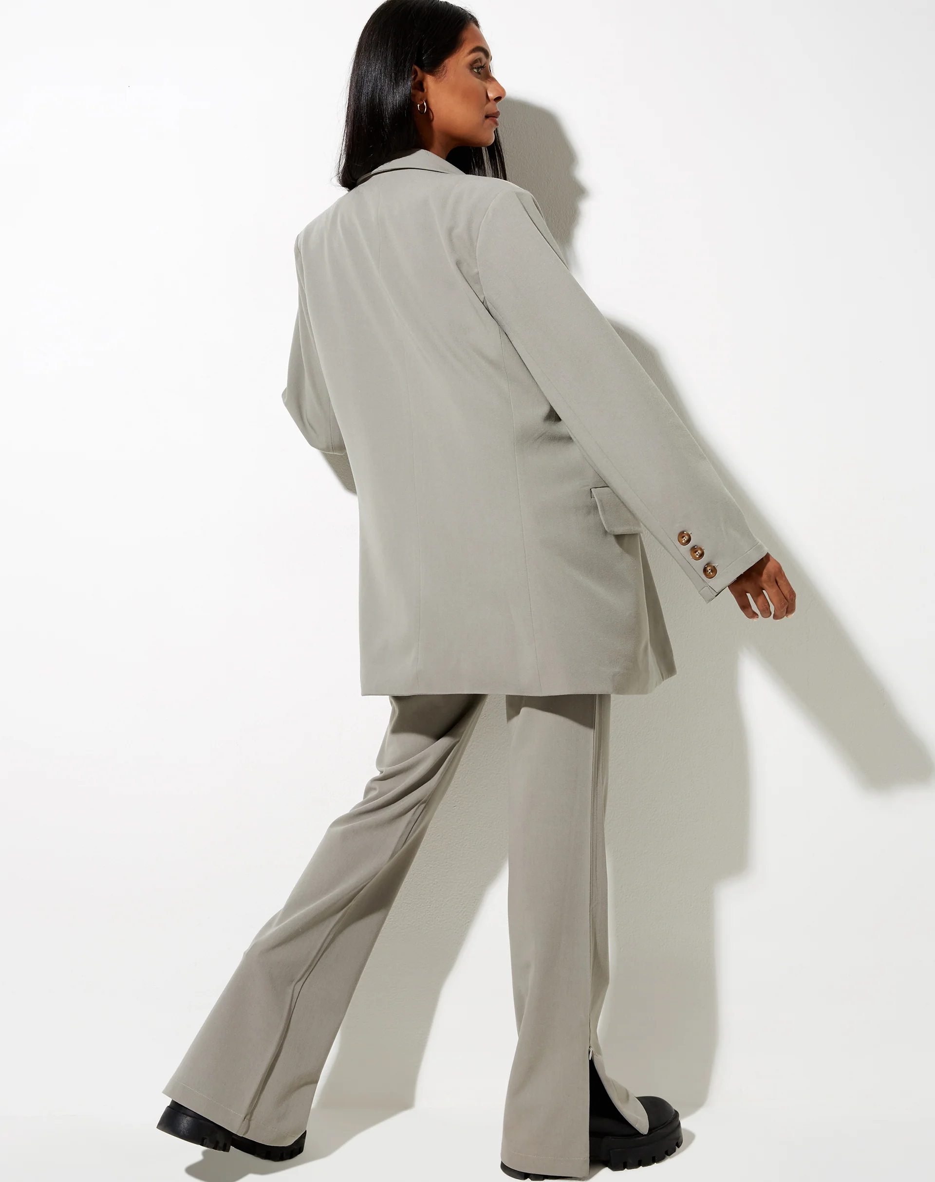 Grego Trouser in Green Beige - Image 3