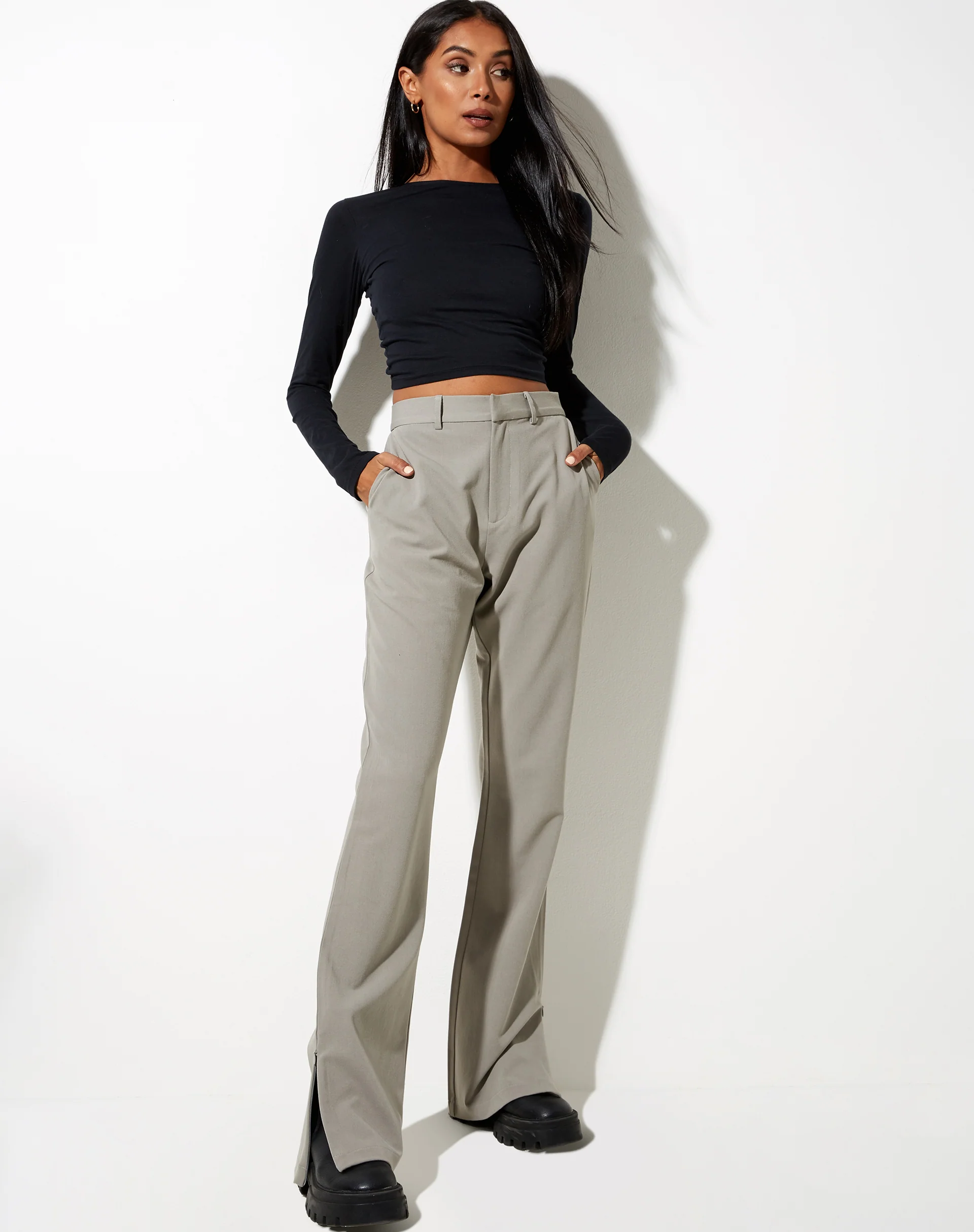 Grego Trouser in Green Beige - Image 6