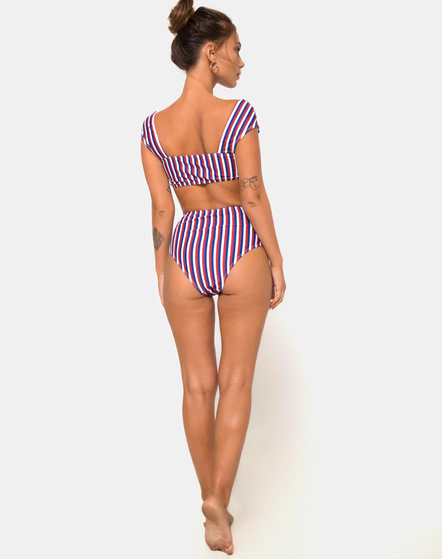 Grifin Bikini Bottom in Triple Stripe - Image 2