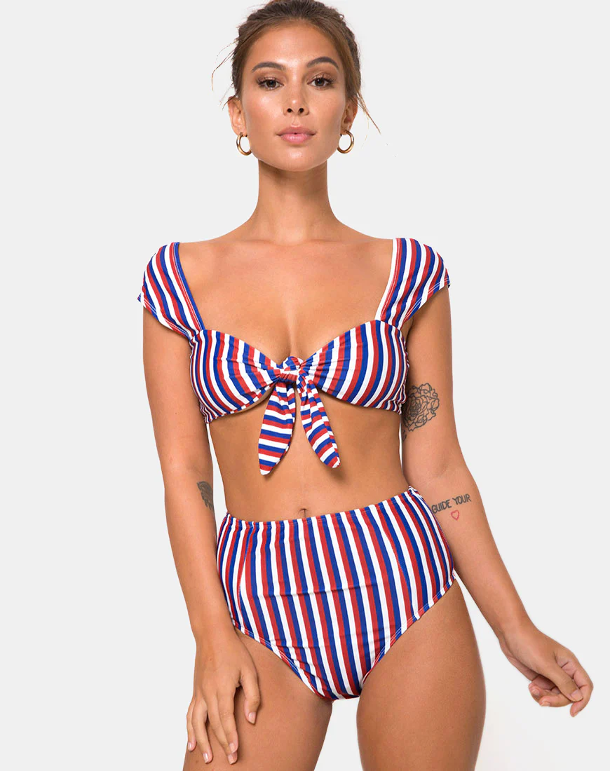 Grifin Bikini Bottom in Triple Stripe - Image 3