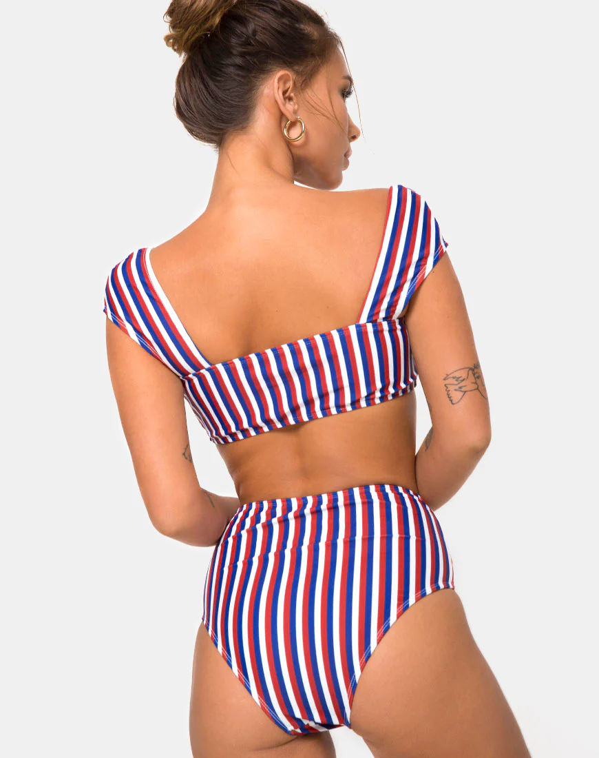 Grifin Bikini Bottom in Triple Stripe - Image 4