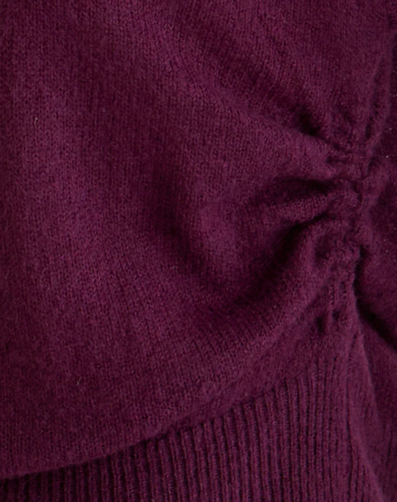 Grisha Long Sleeve Knit Top in Plum - Image 6