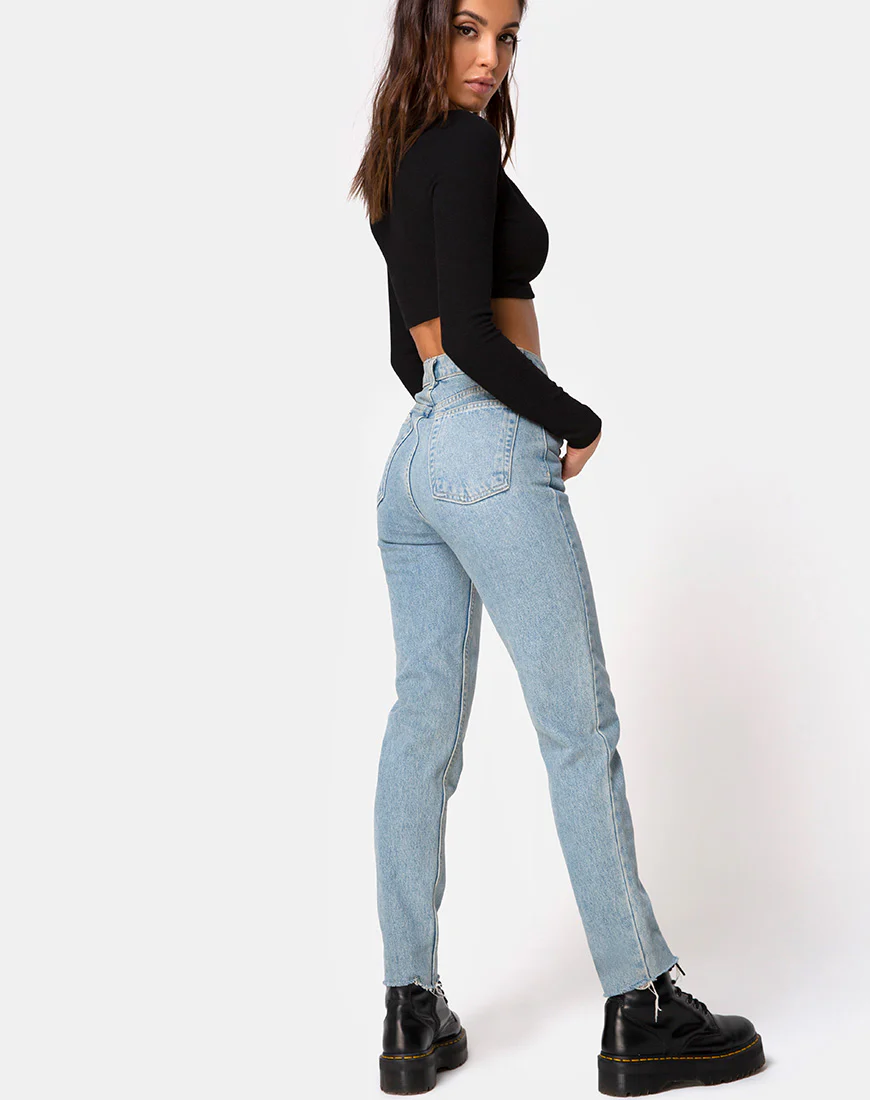 Guan Crop Top in Rib Black - Image 4
