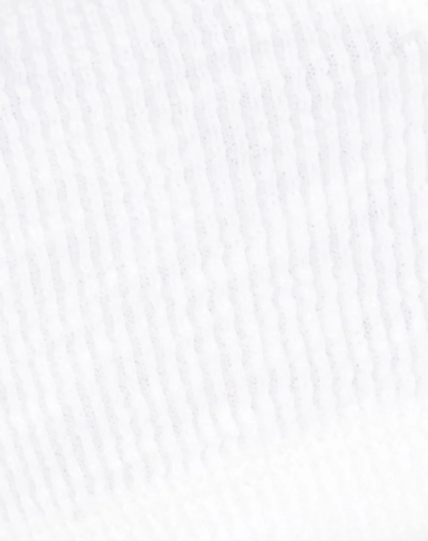 Guan Crop Top in Rib Ivory - Image 5