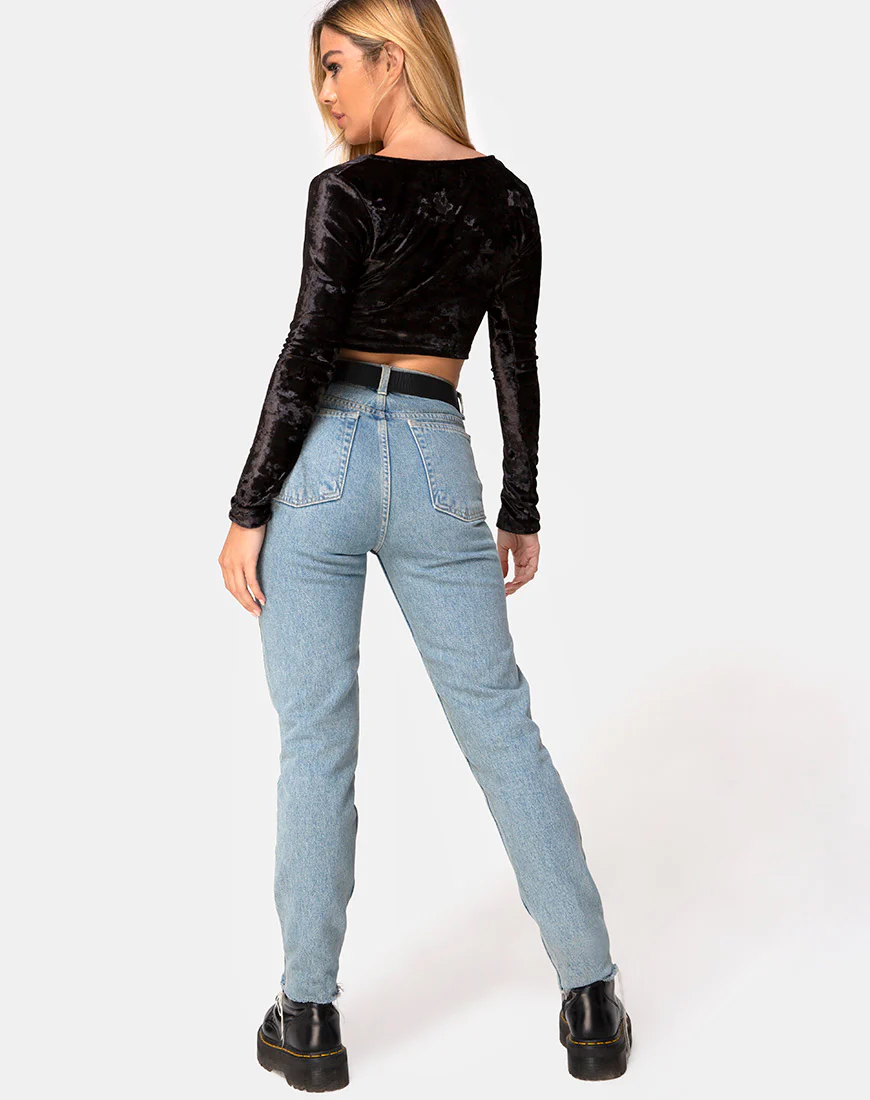 Guan Crop Top in Velvet Black - Image 4