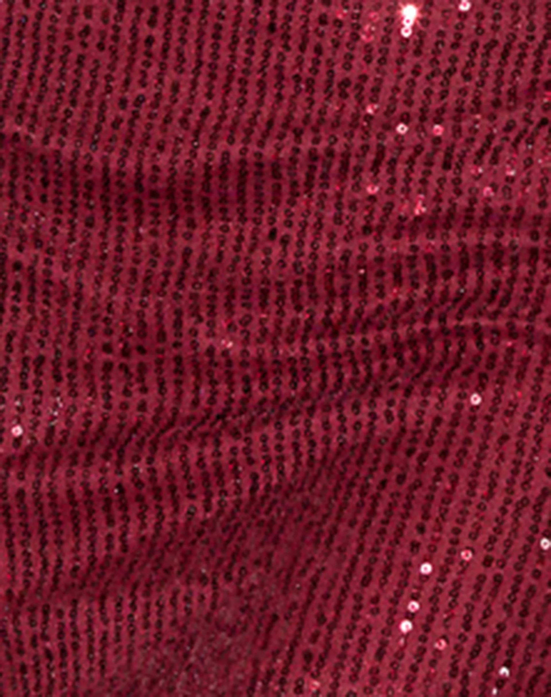 Guida Mini Skirt in Drape Sequin Maroon - Image 5
