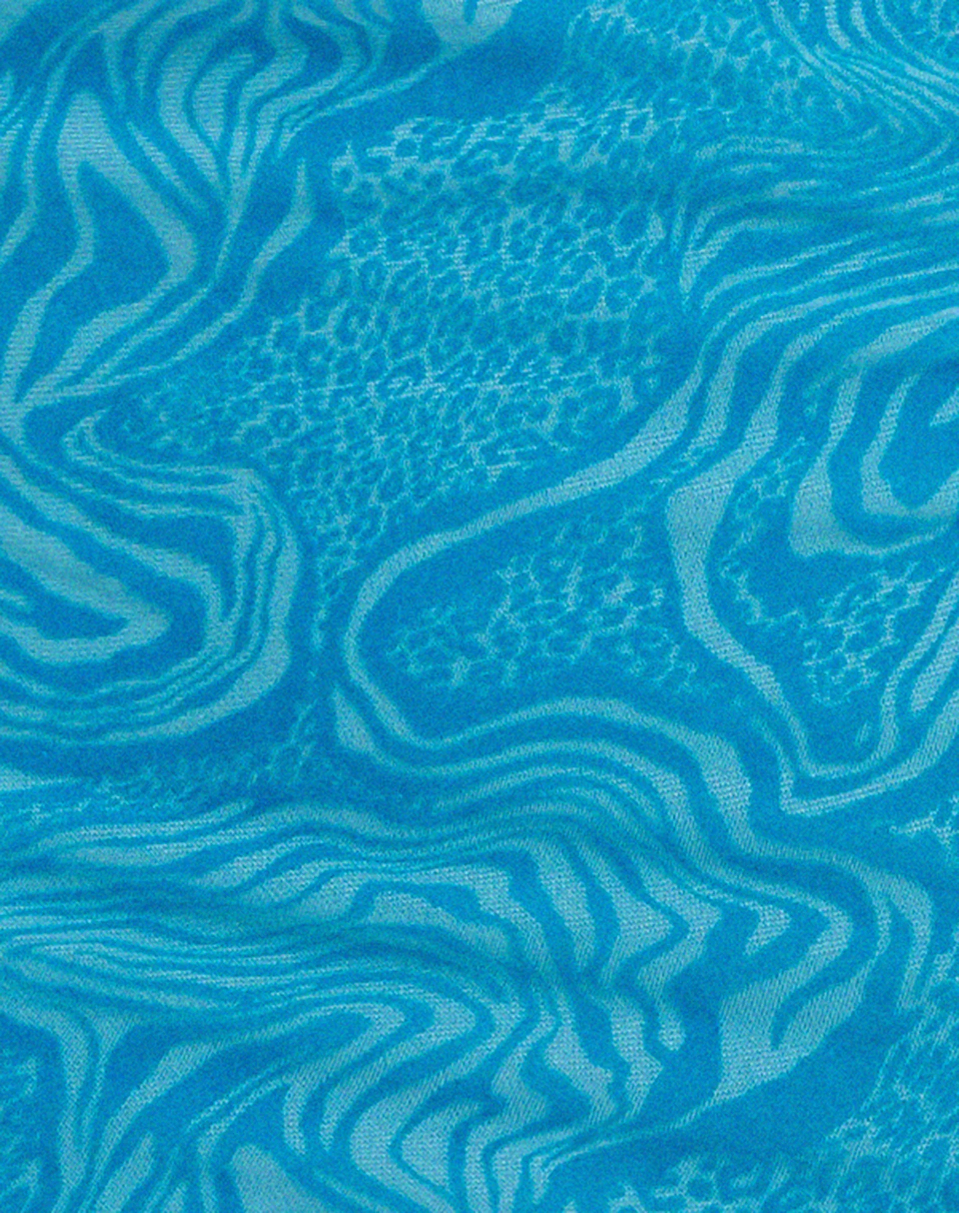 Guida Mini Skirt in Mixed Animal Flock Blue - Image 8