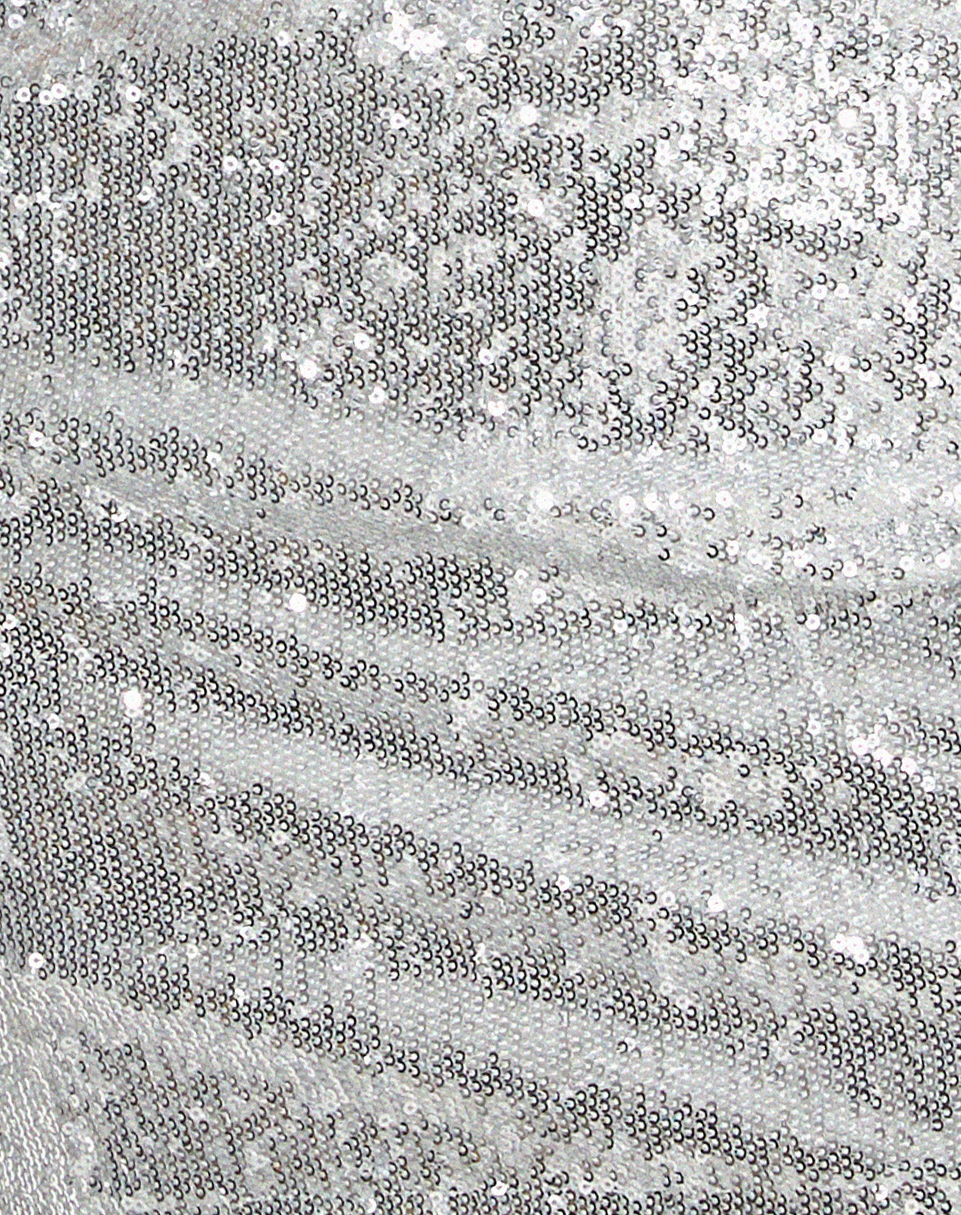 Guida Mini Skirt in Drape Sequin Silver Chrome - Image 8