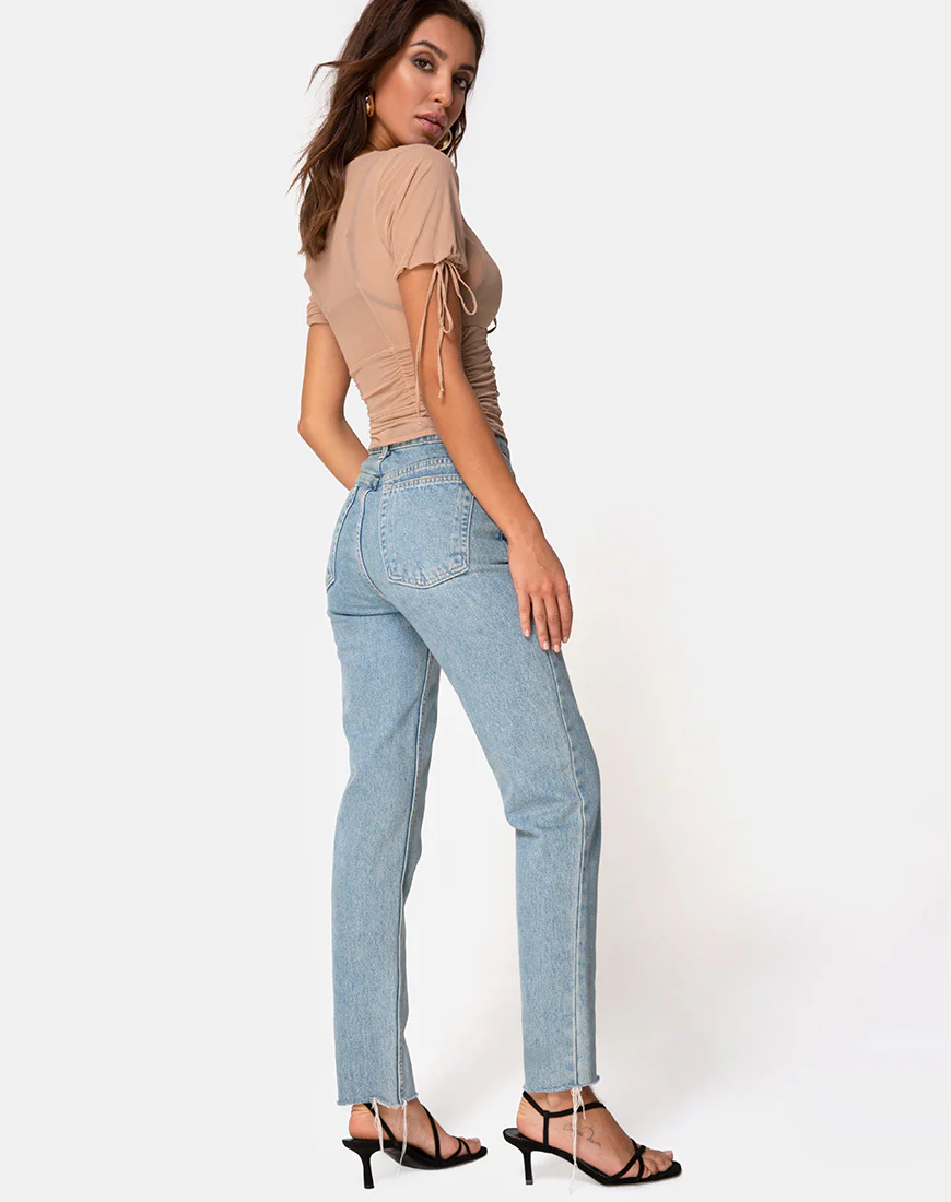 Guinevre Top in Tan Net - Image 4