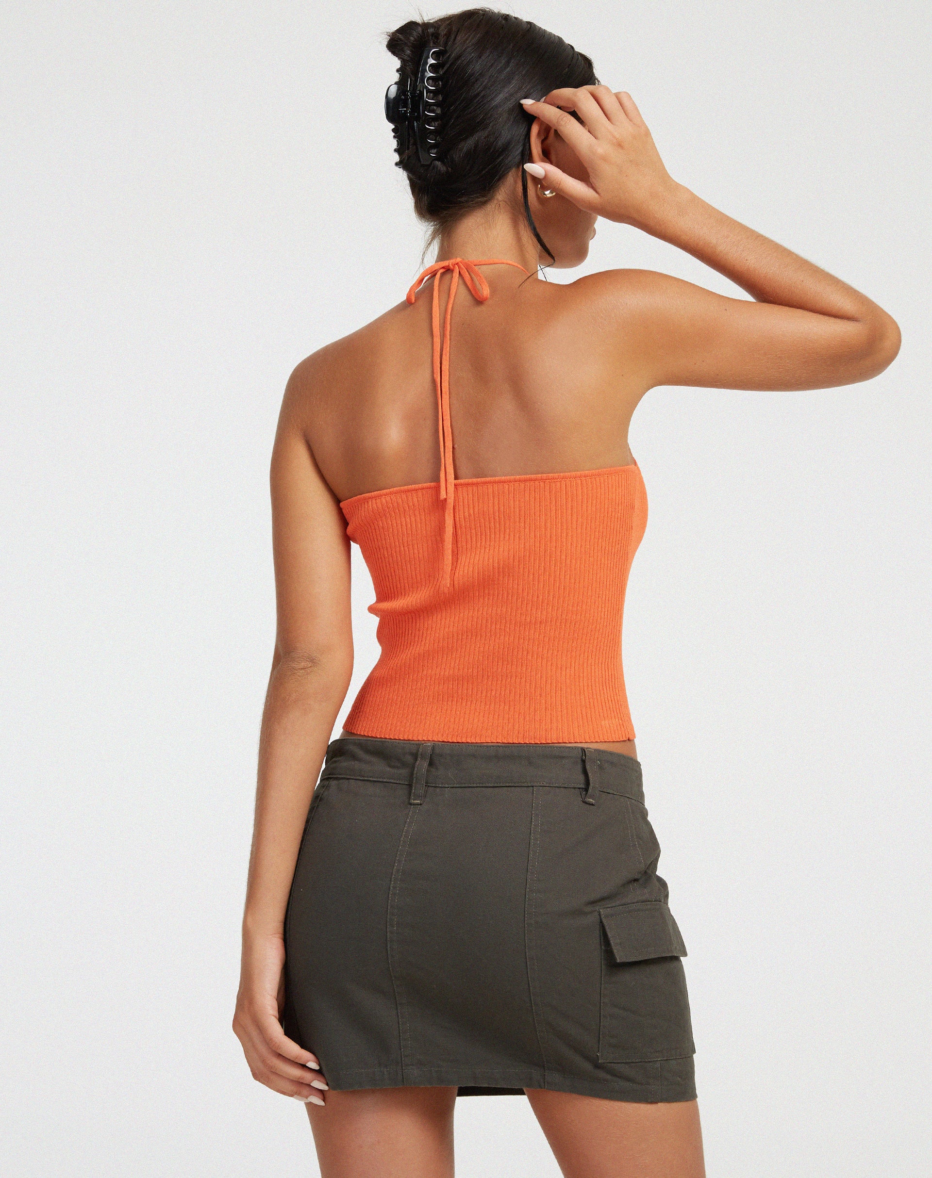 Gunmo Crop Top in Orange - Image 2