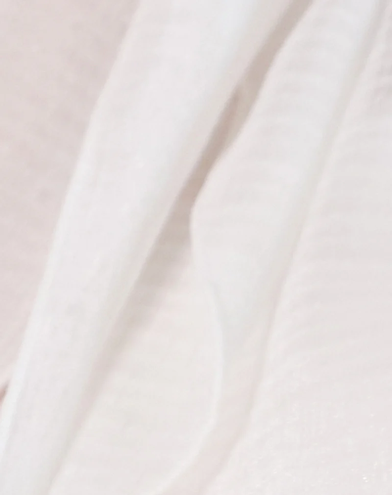 Hairband in Textured Chiffon White - Image 5