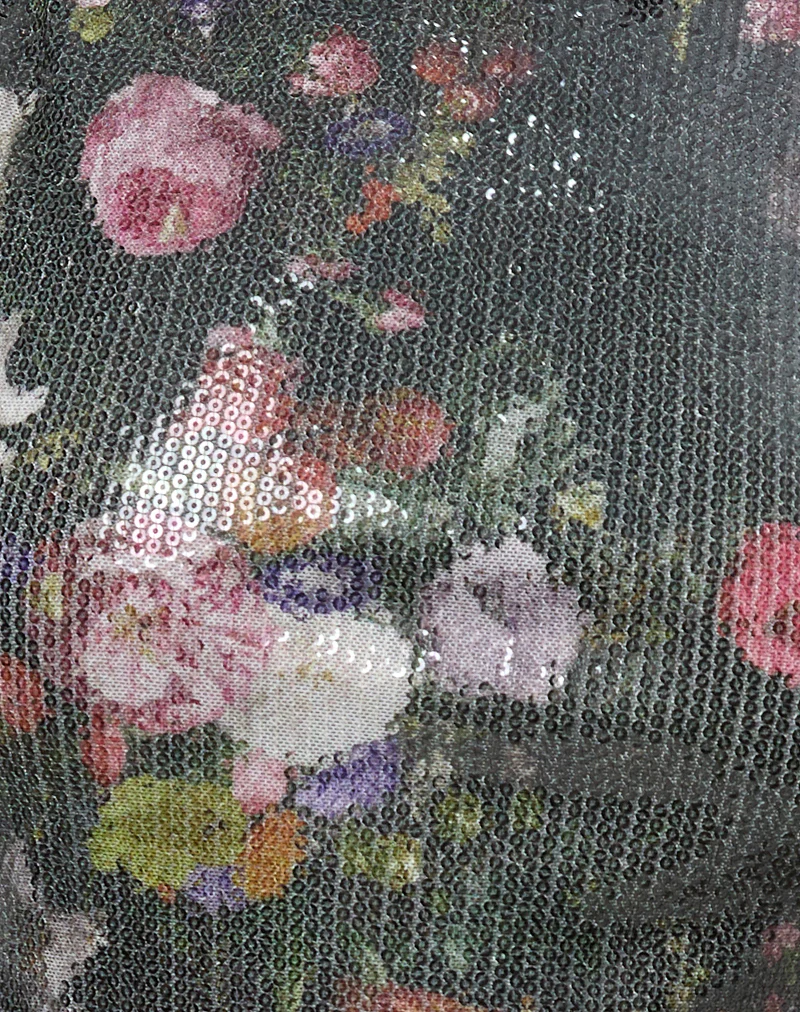 Hala Vest Top in Sequin Vintage Flower - Image 6