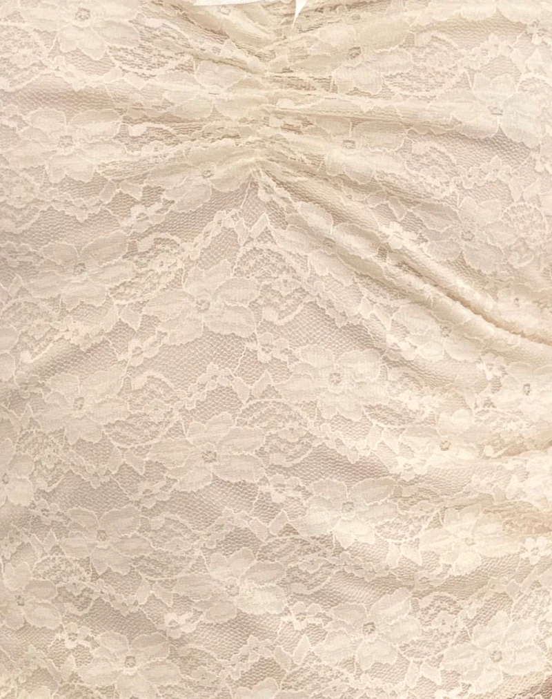 Hali Cami Top in Ivory Orchid Lace - Image 6
