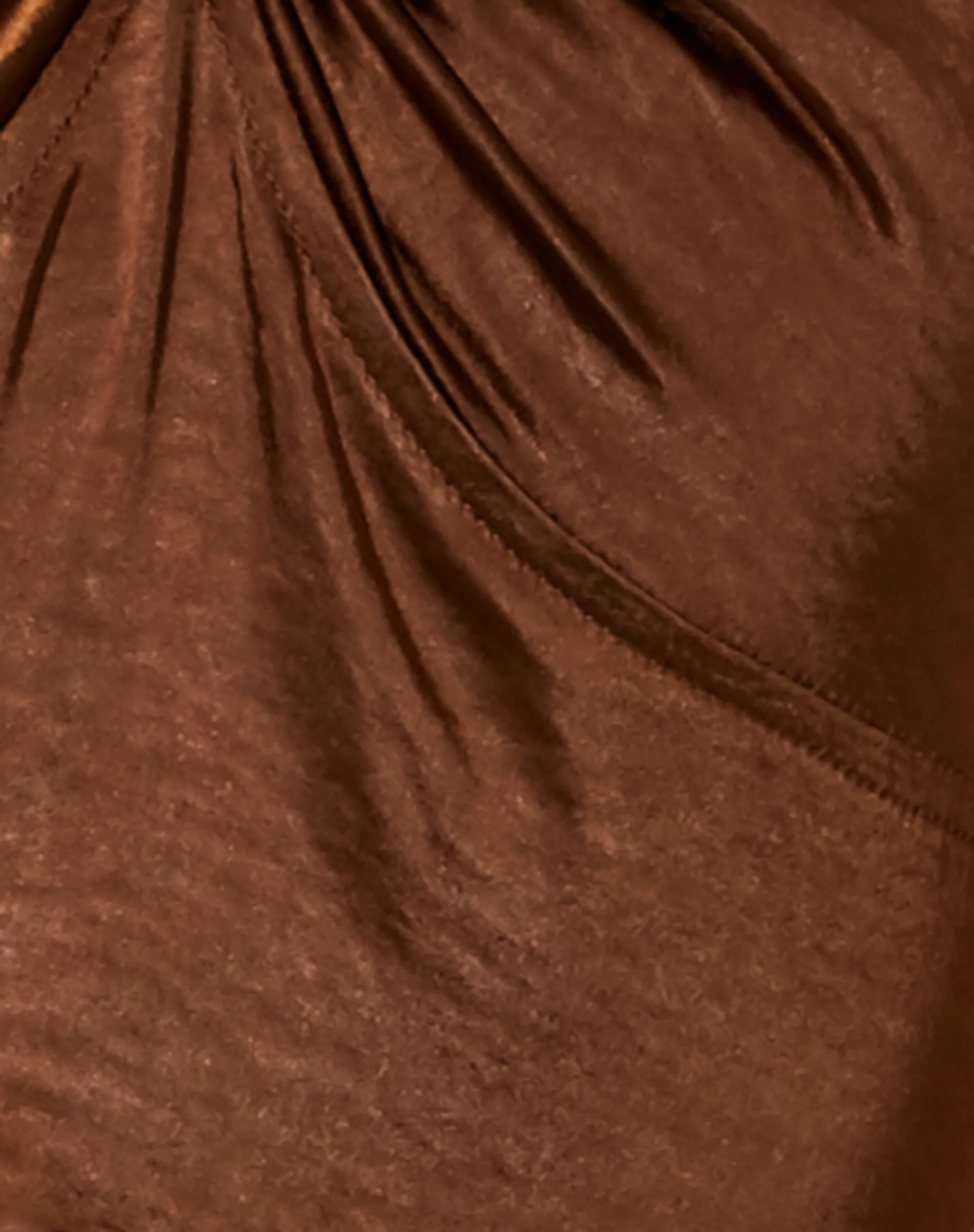Haltri Crop Top in Satin Chocolate - Image 7