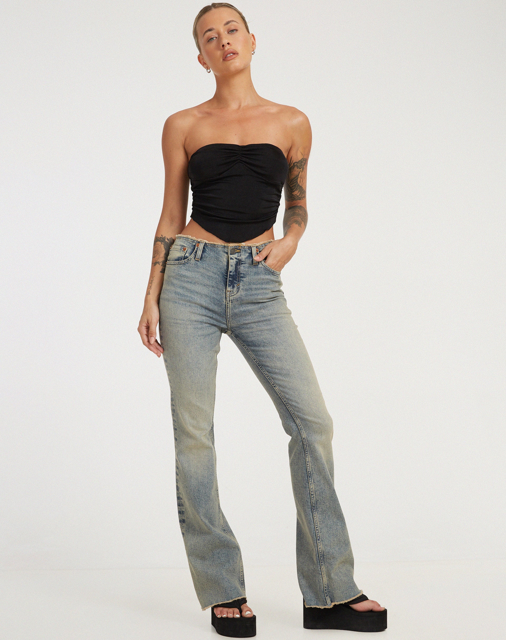 Hankru Bandeau Top in Black - Image 3