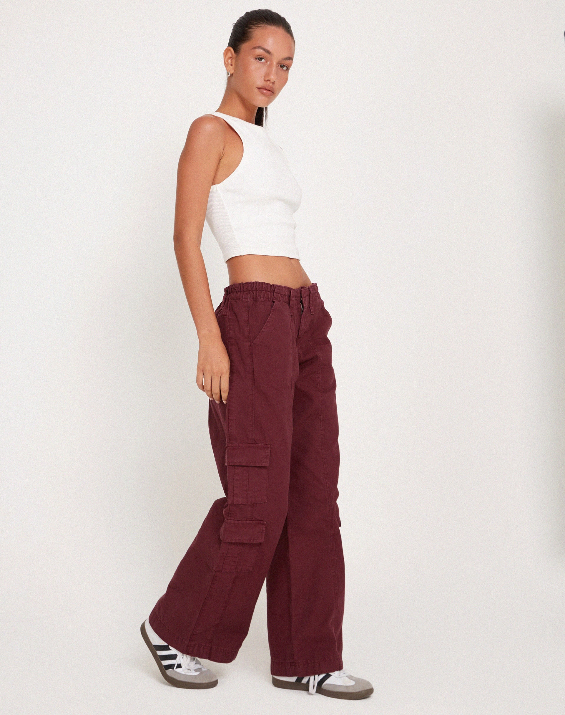 Hansa Cargo Trouser in Burgundy - Image 5
