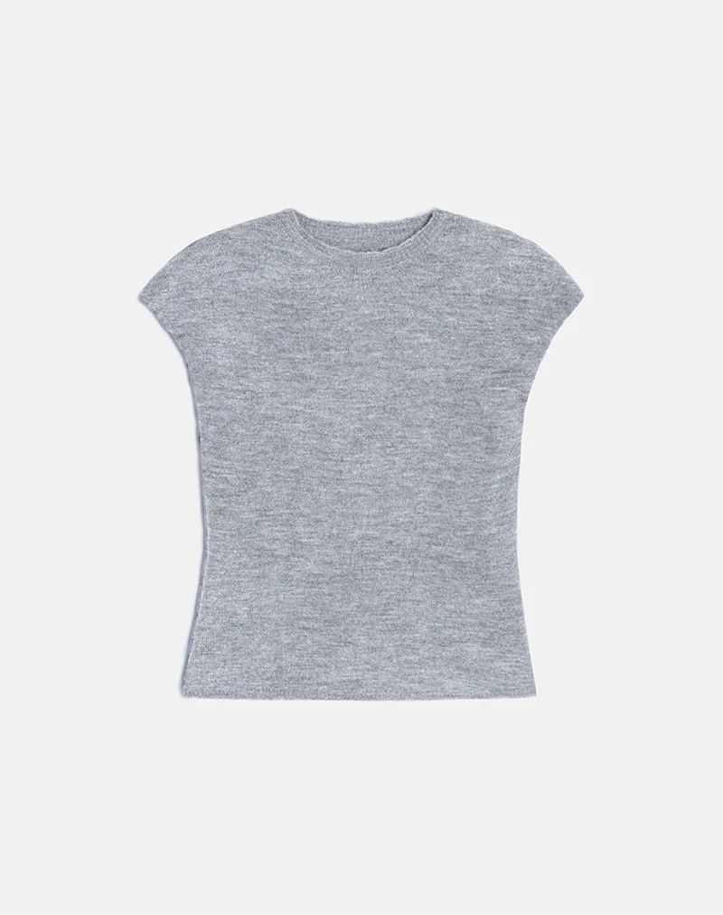 Hanuva Top in Knit Grey - Image 2
