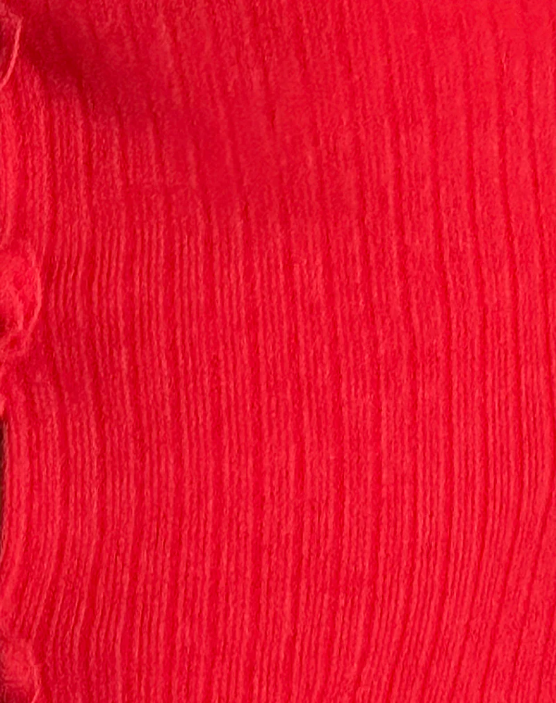 Harpan Rosette Front Top in Red - Image 5
