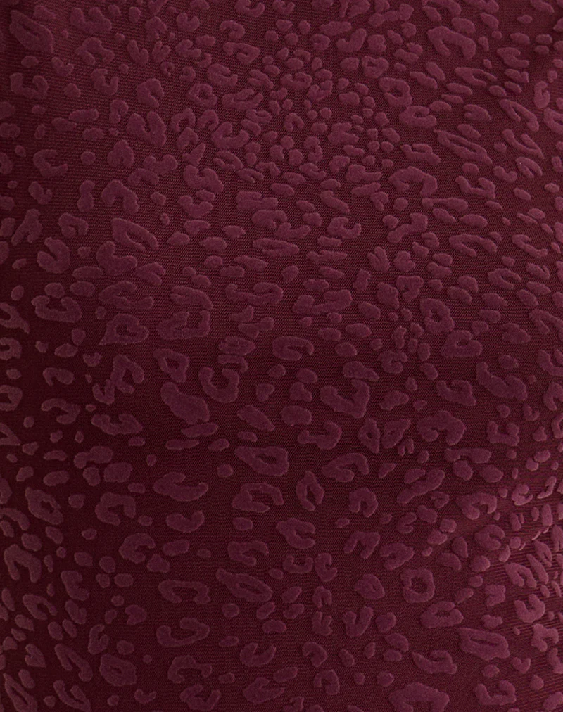 Harsya Top in Flock Mini Leopard Plum - Image 6