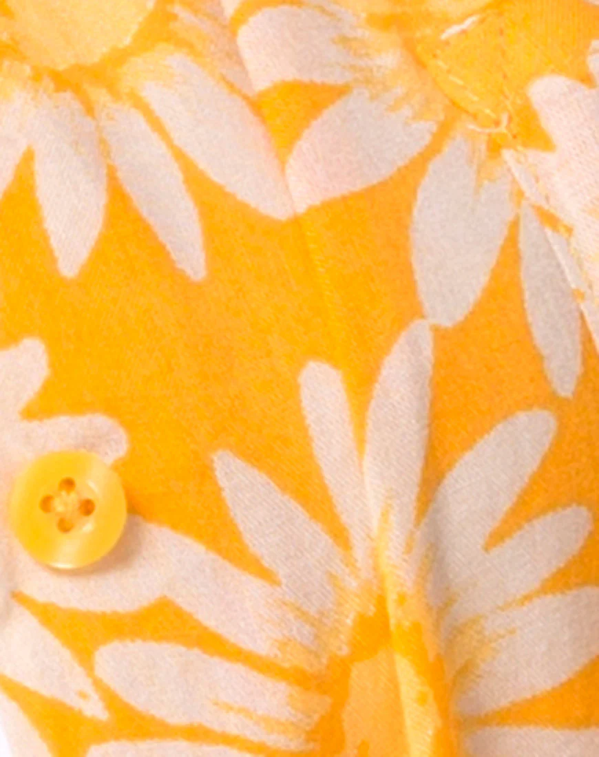 Hawaiian Shirt in Sunkissed Yellow Floral - Image 5