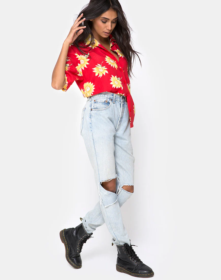 Hawaiian Shirt in Sunny Days Red - Image 3