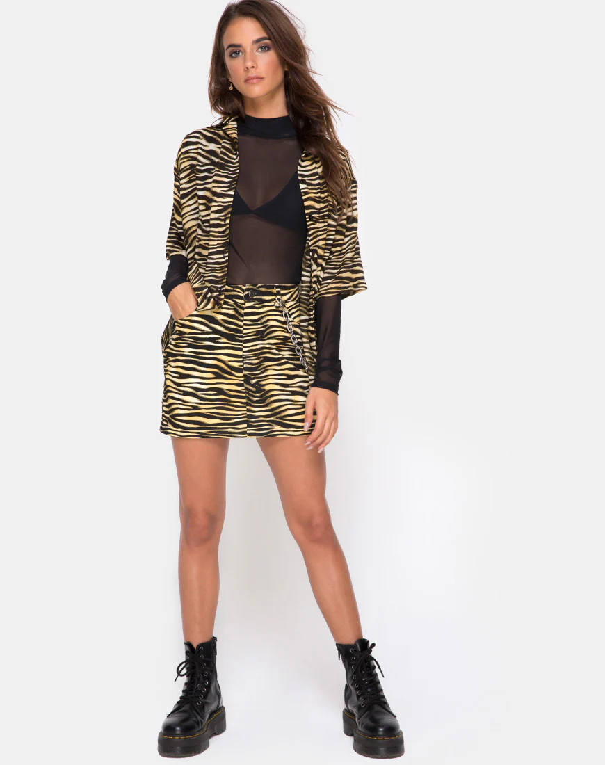 Hawaiian Shirt in Zip's Zebra Brown - Image 3