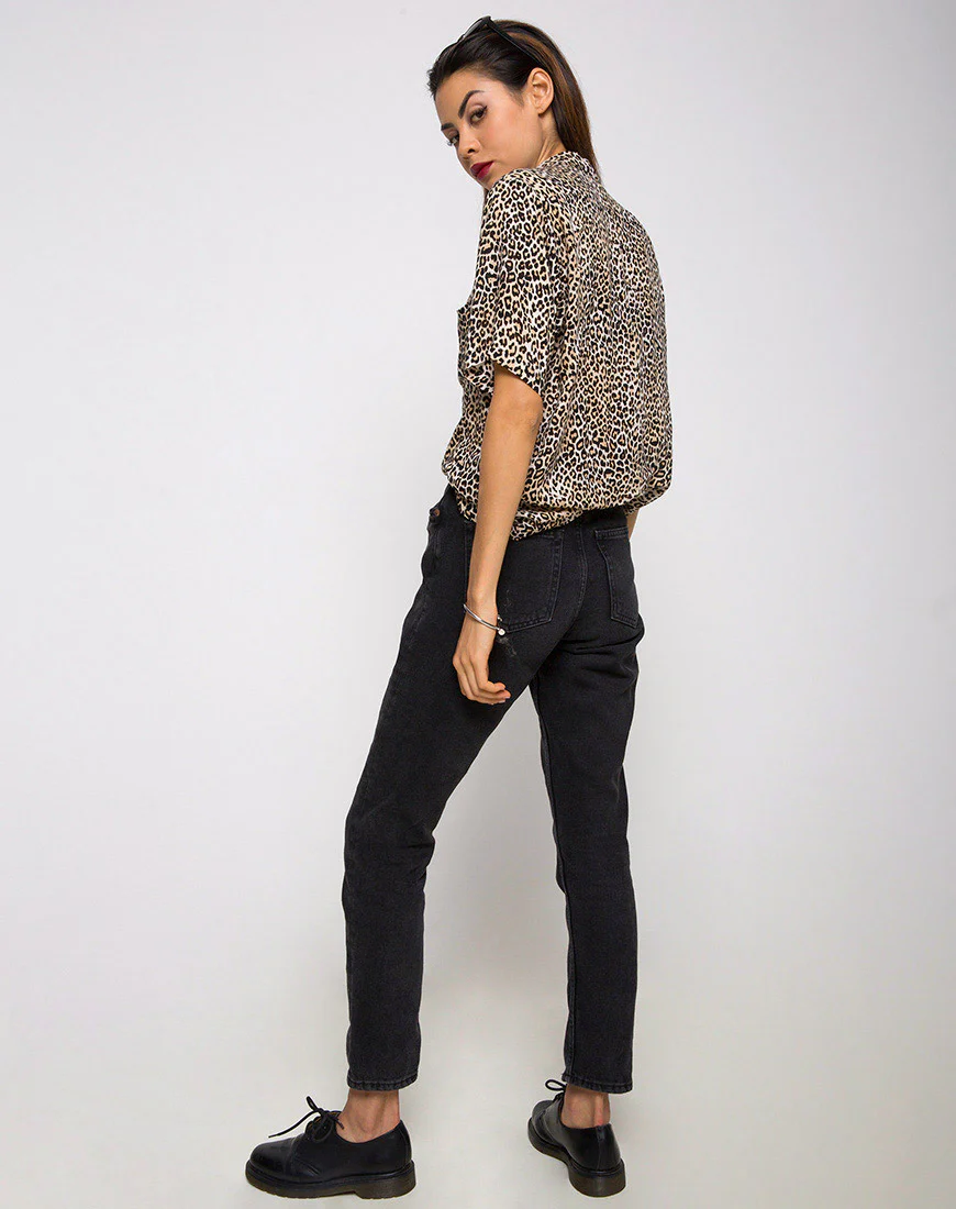 Hawaiian Shirt in Rar Leopard Brown - Image 8
