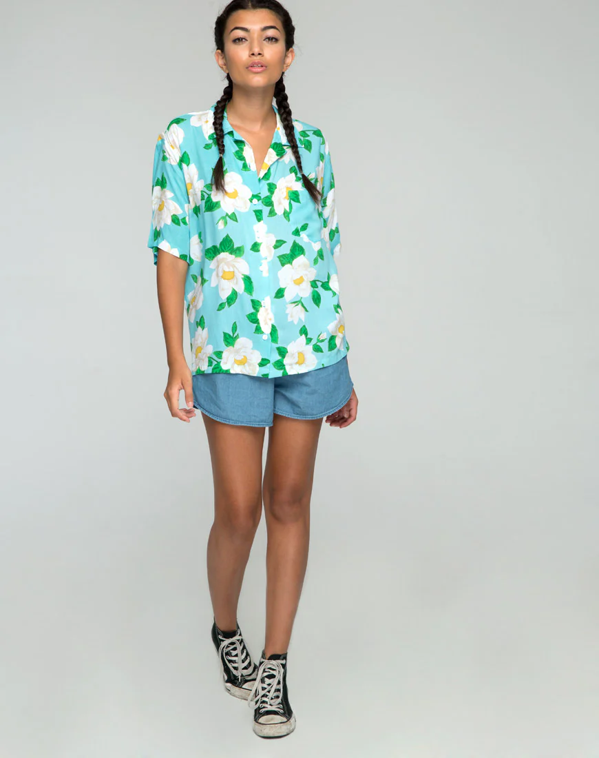 Hawaiian Shirt in White Rose - Image 3