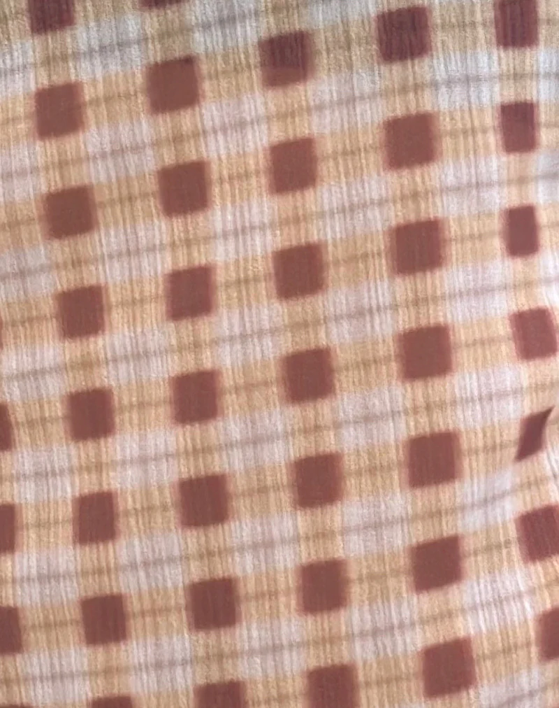 Hea Top in Chiffon Blurred Check Peach - Image 5